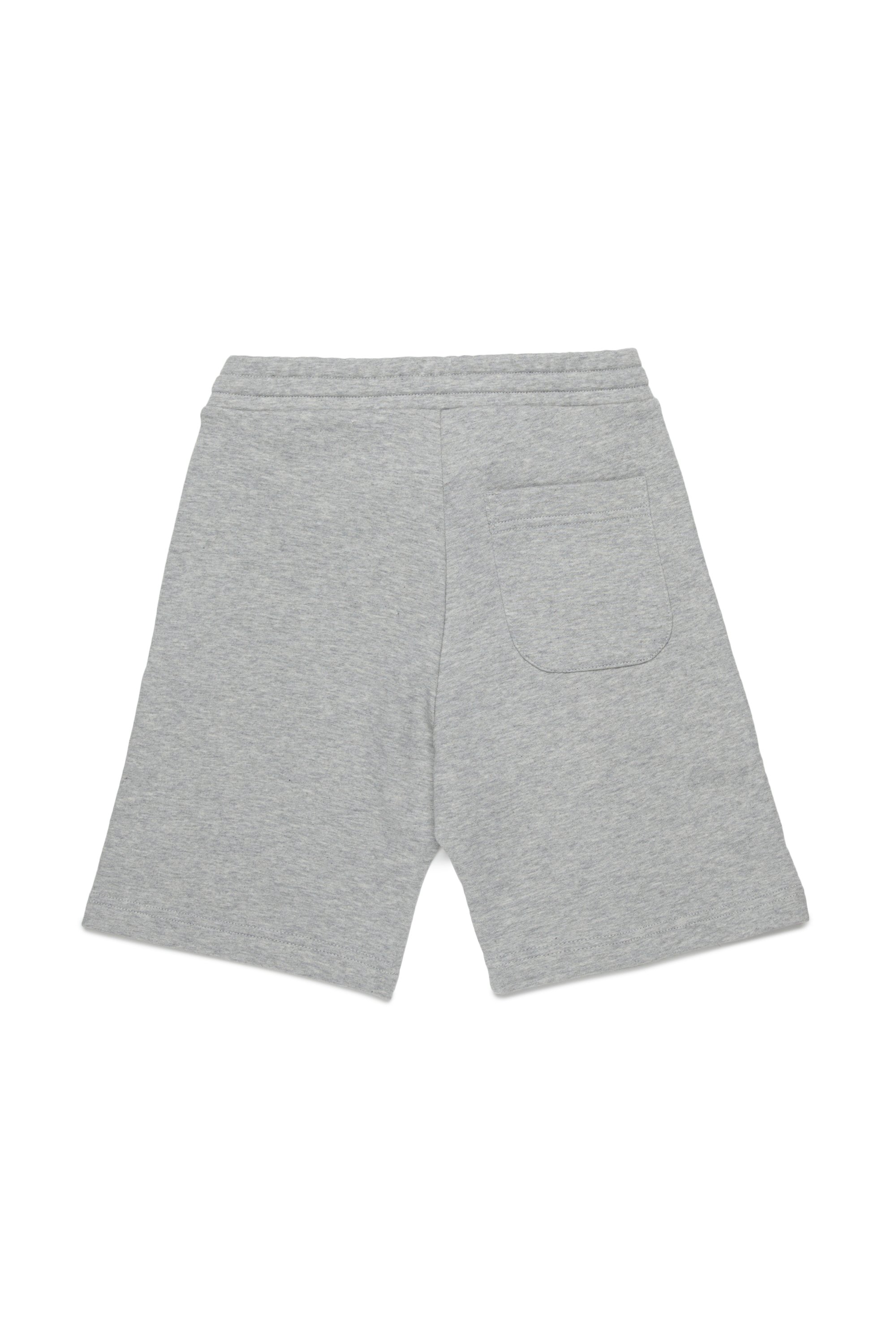 Diesel - PMACISHORT, Man's Sweat shorts with metal-effect Oval D in Grey - 2