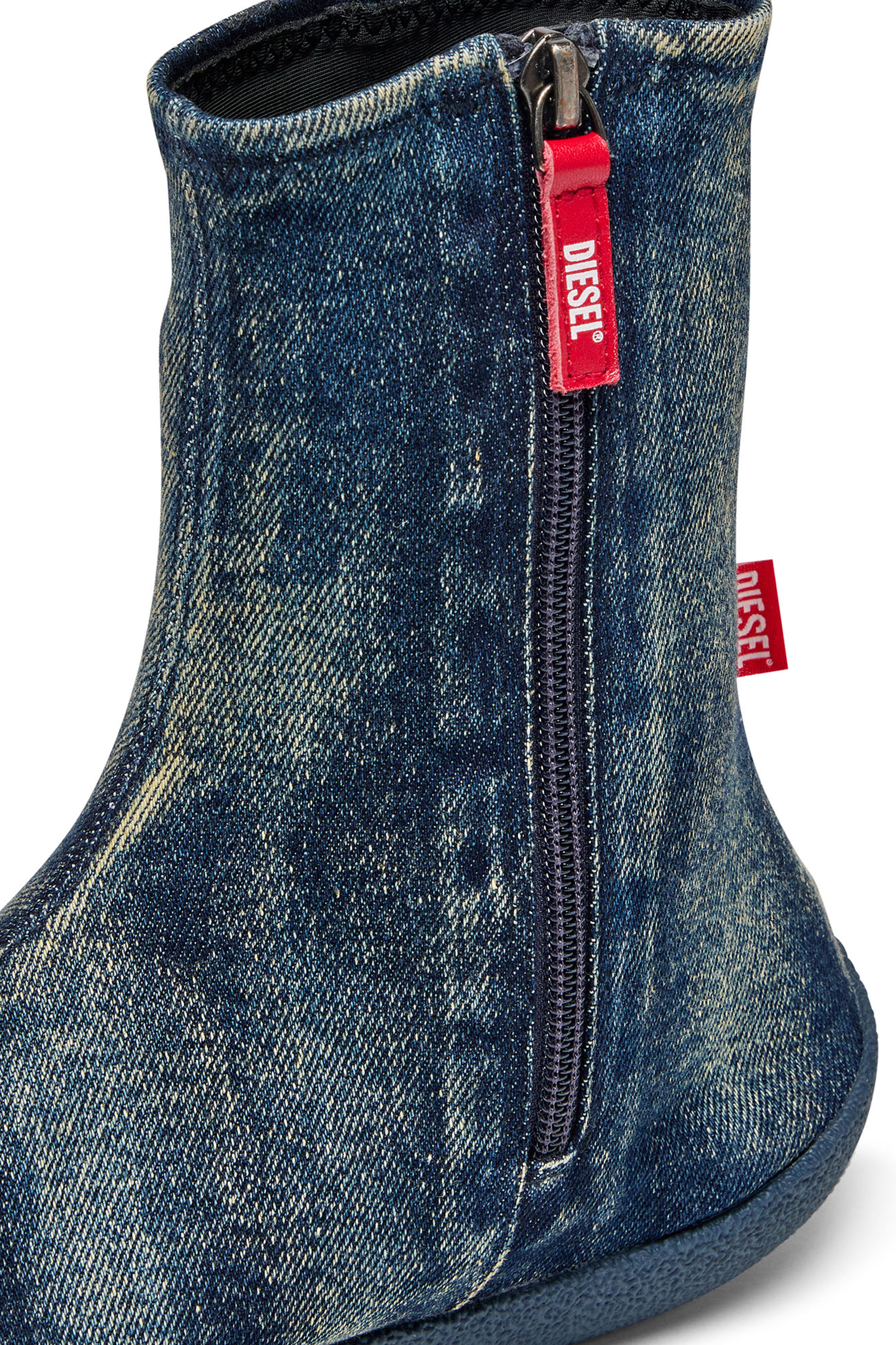 Diesel - D-SHOCK BT, Man's D-Shock Bt-Socks boots in solarised denim in Blue - 5