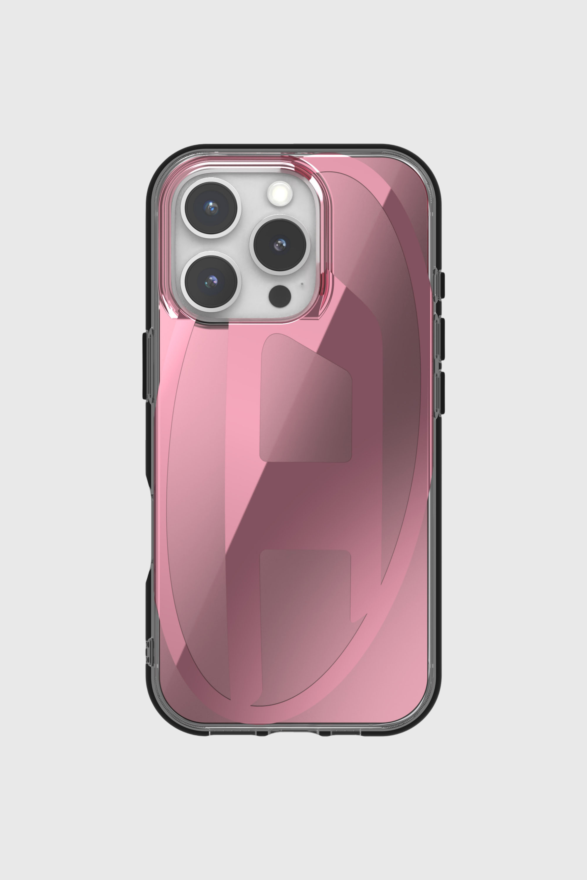Diesel - 60164 AOP CASE, Unisex's Oval D Mirror Case for iP 16 Pro in Pink - 2