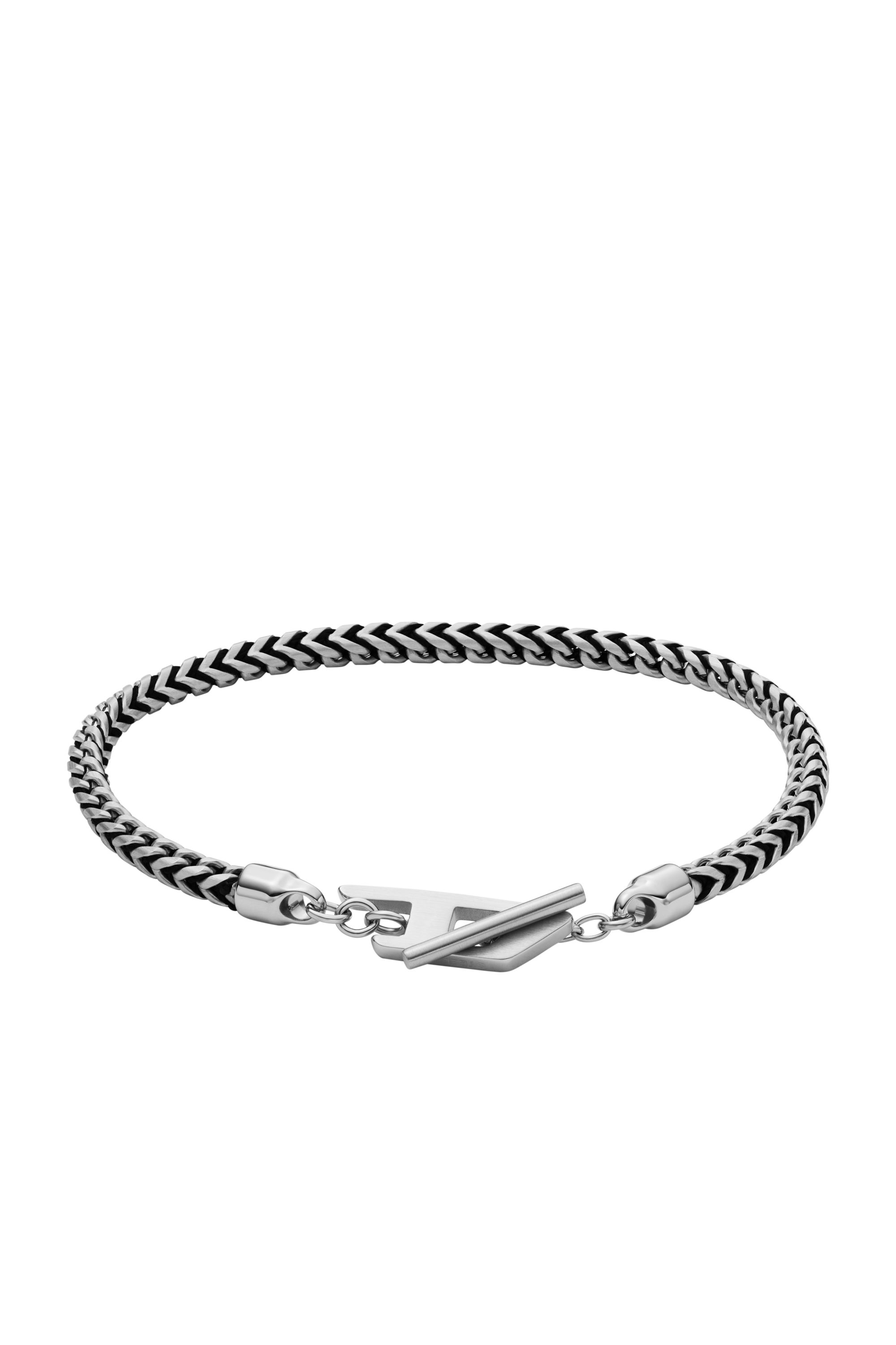 Diesel - DX1551040 JEWEL, Unisex's Stainless Steel Chain Bracelet in Silver/Black - 1