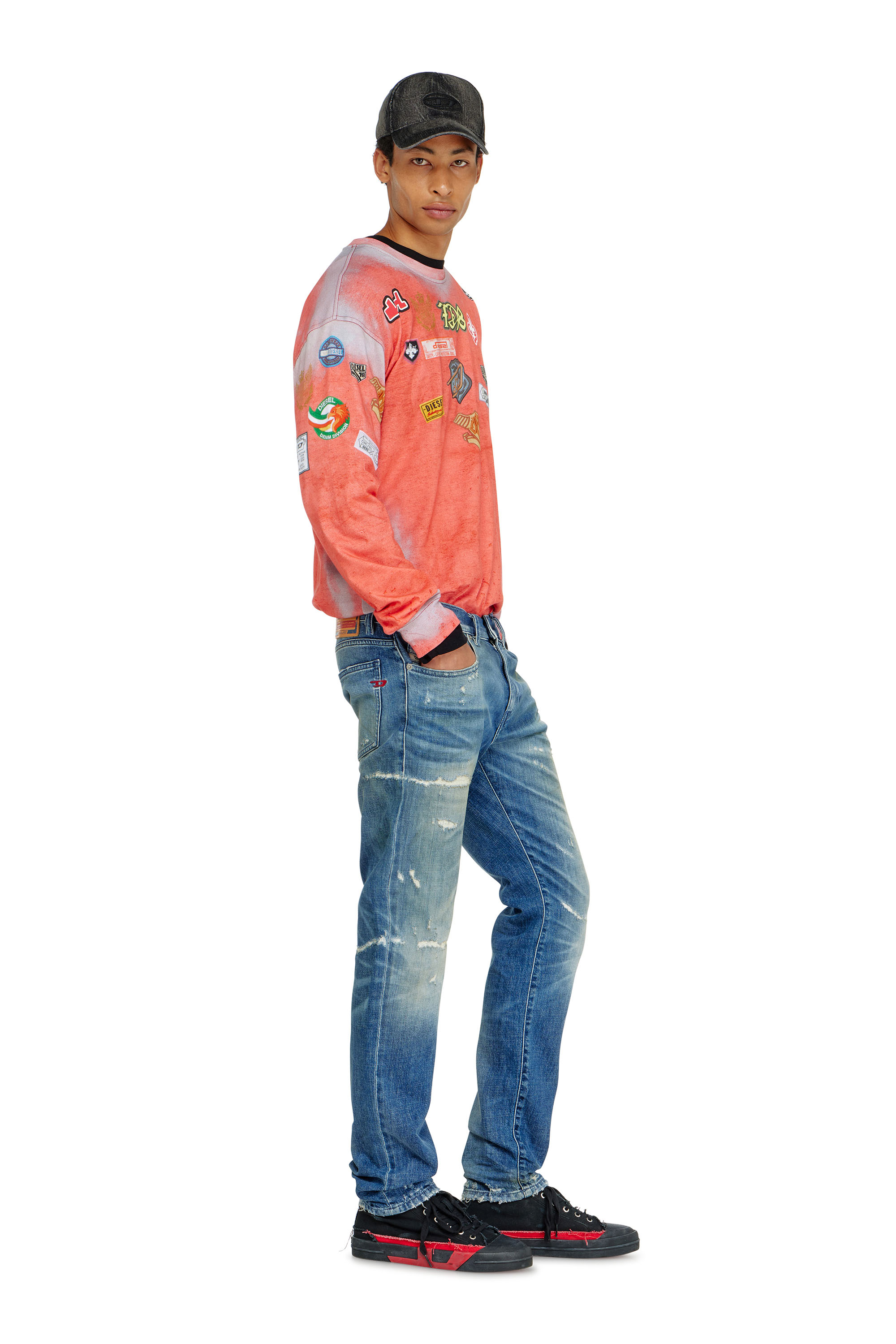 Diesel - Man's Slim Jeans 2019 D-Strukt 007EN, Medium blue - 2