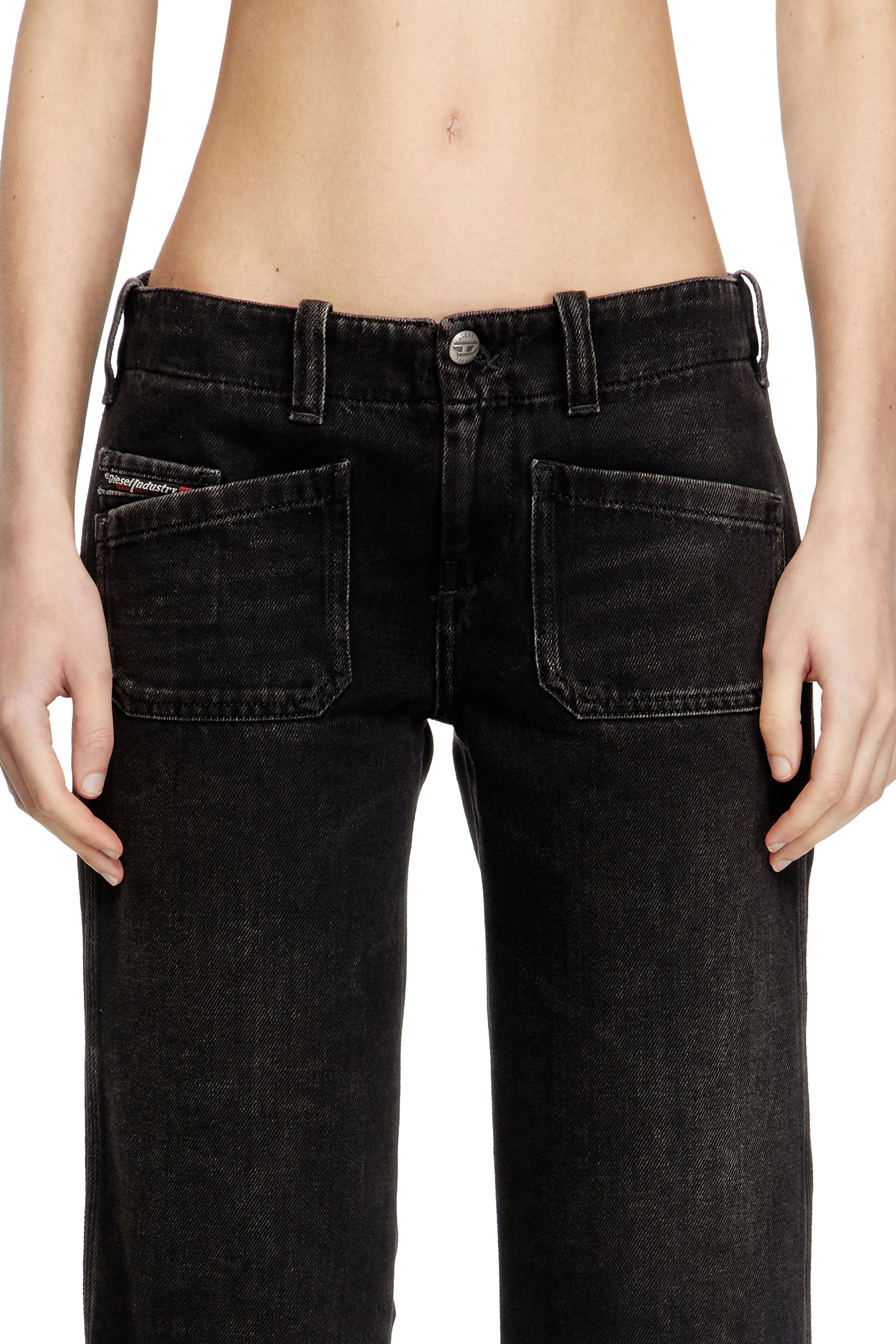 Diesel - DE-KEATE-SHORT, Woman's Capri shorts in denim in Black - 5