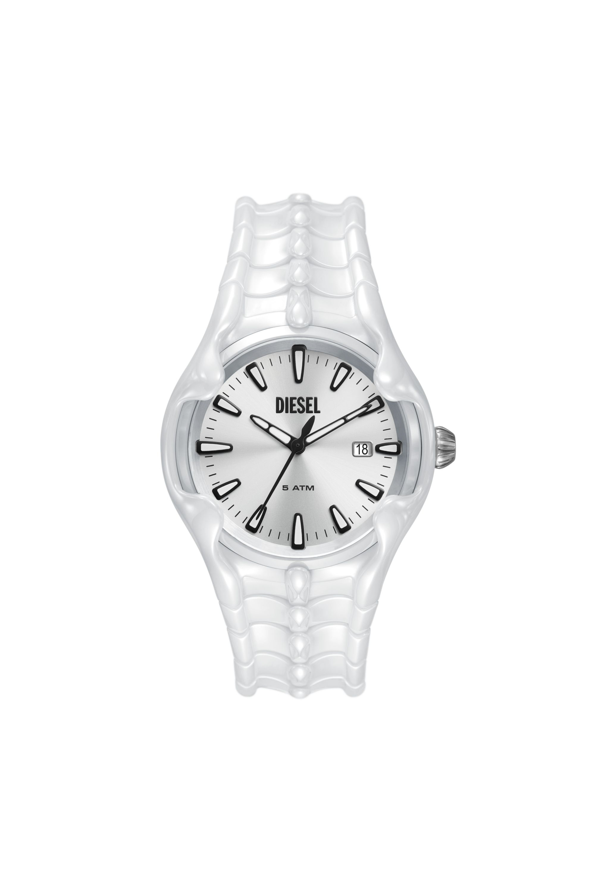 Diesel - DZ2197, Man Vert three-hand date white ceramic watch in White - Image 2