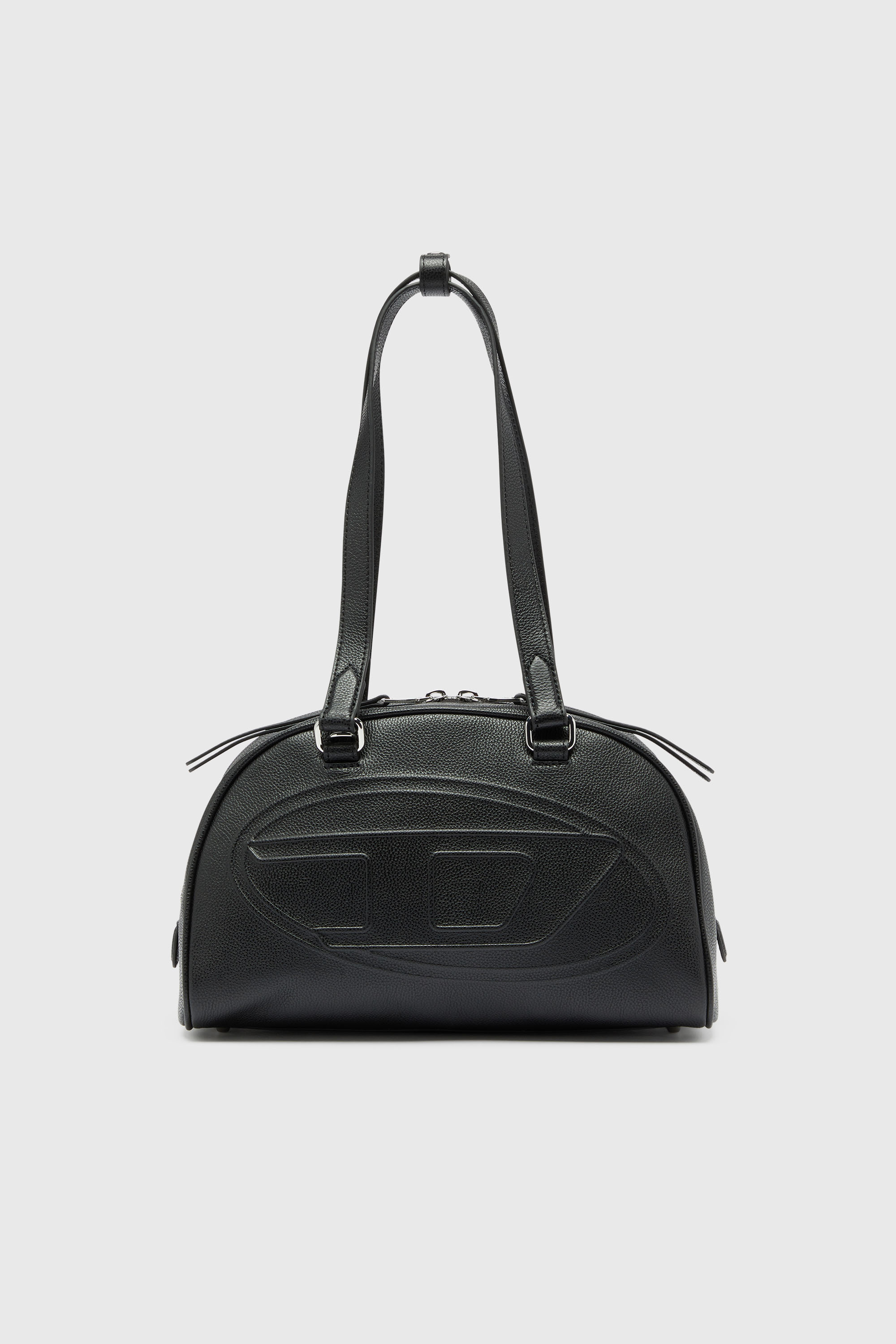 Diesel - 1DR DOME SHOULDER, Unisex's 1DR Dome - Leather Boston bag with embossed logo in Black - 2