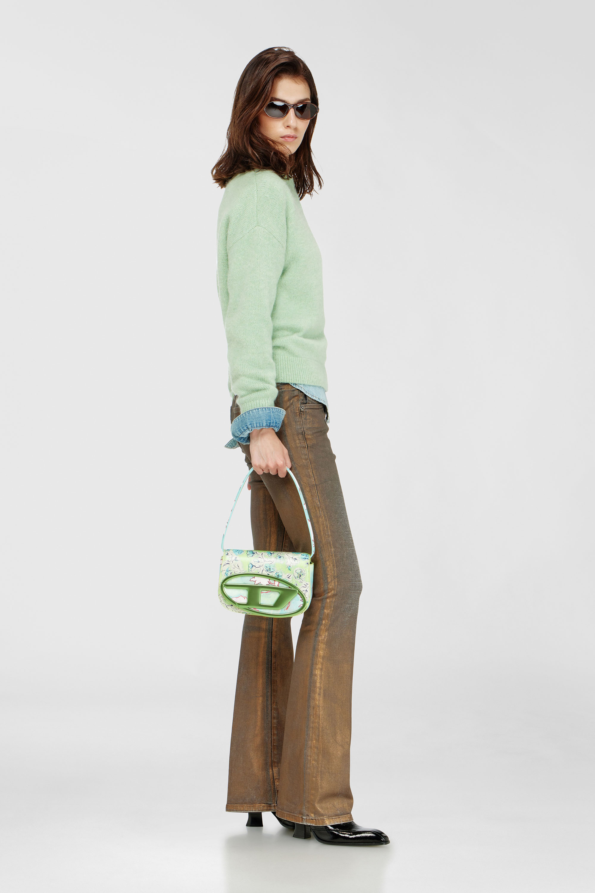 1DR-Iconic shoulder bag with floral print