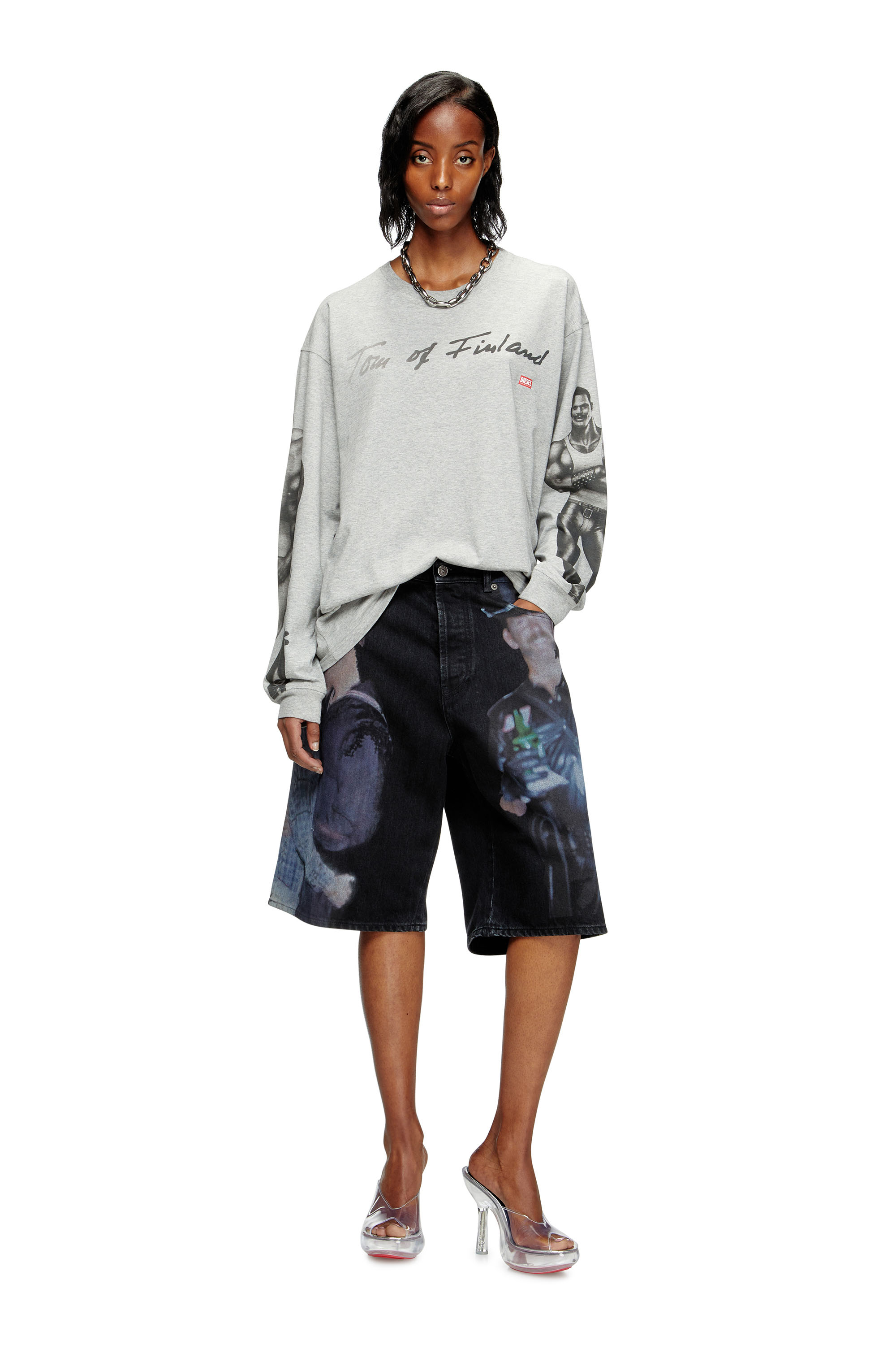 Diesel - PR-T-BOXT-LS-TOM25, Unisex's Long-sleeve T-shirt with graphic print in Grey - 6