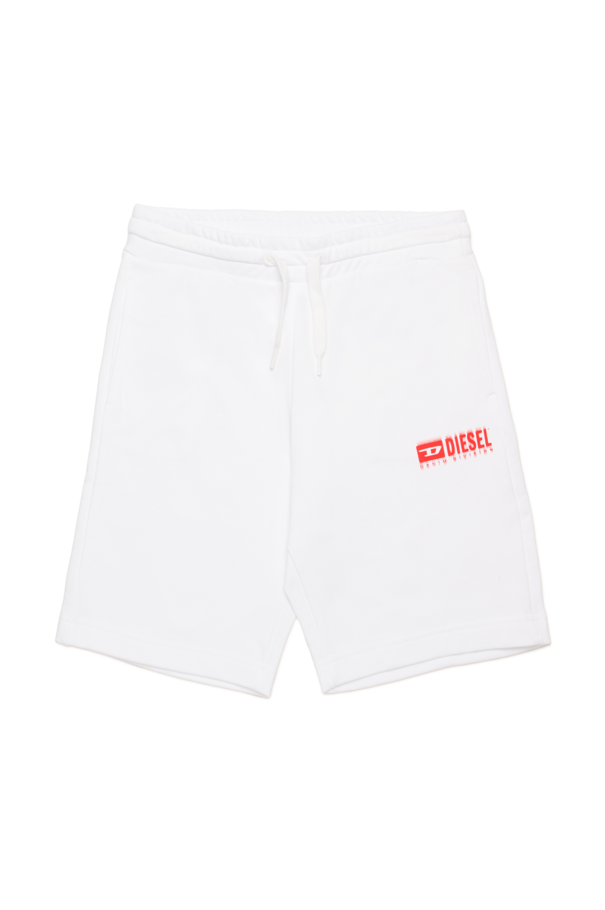 Diesel - PBASESHORT, Man's Sweat shorts with dégradé logo in White - 1