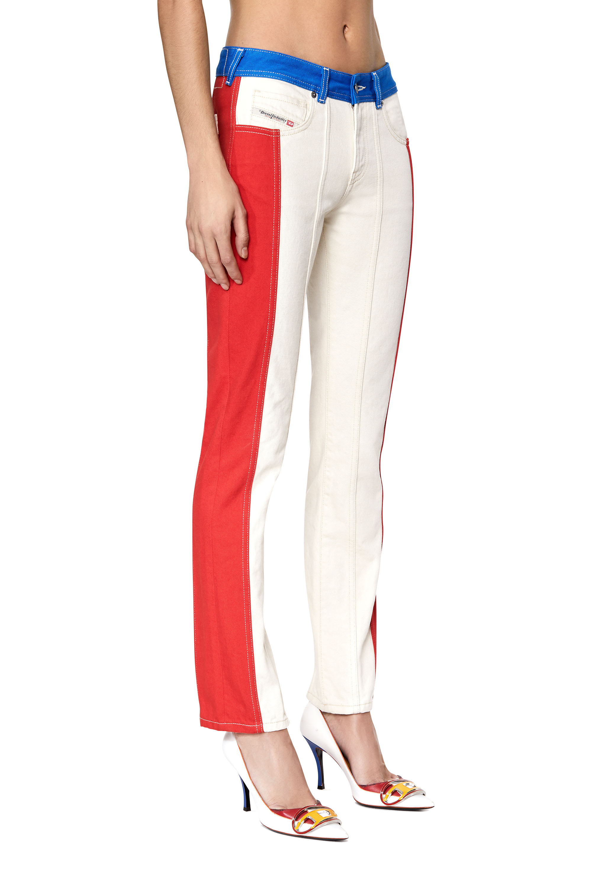 Diesel - 2002 0EIAR Straight Jeans, White/Red - Image 4