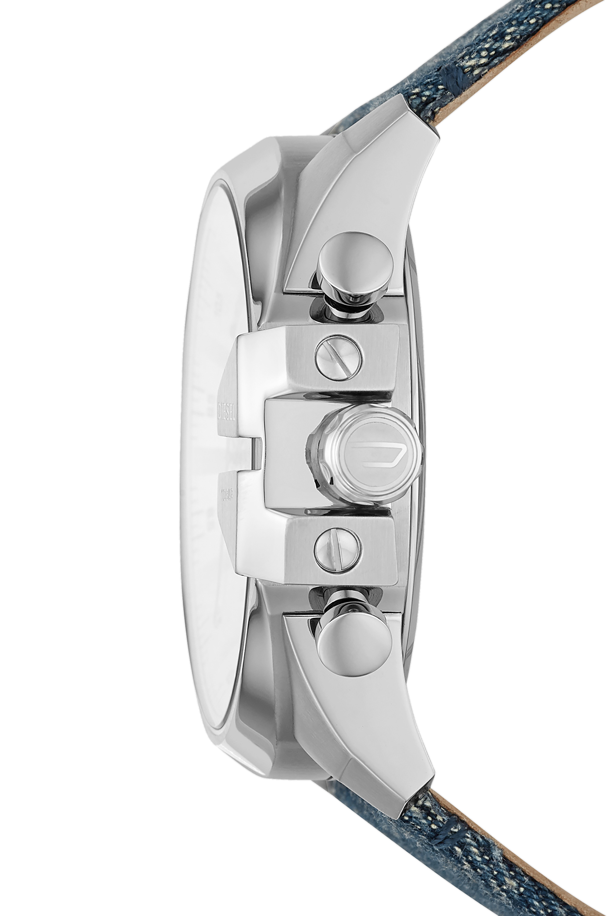 Diesel - DZ4511, Man's Mega Chief chronograph blue denim watch in Blue Jeans - 2