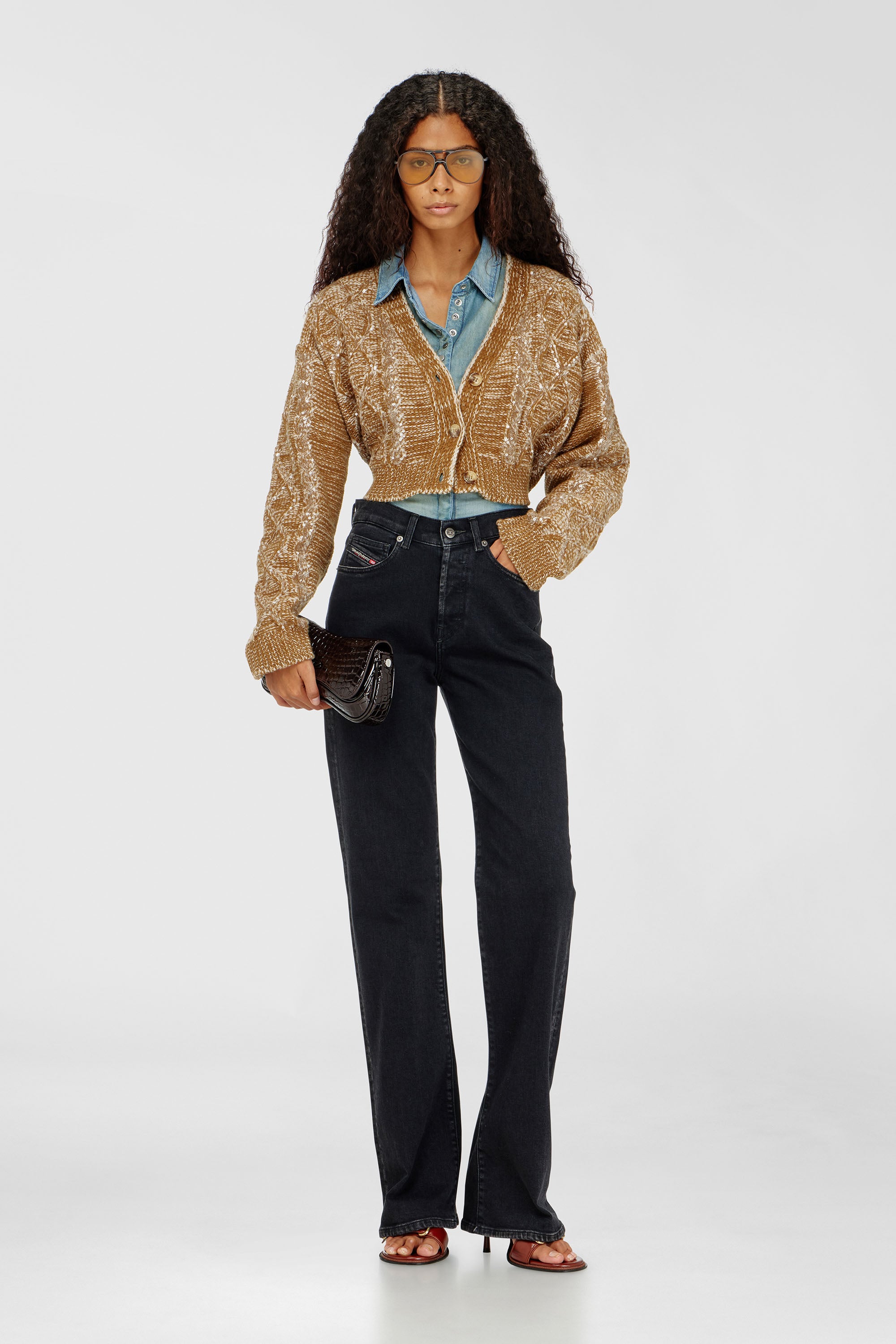 Diesel - Woman's Regular Jeans 1971 D-Sent 09N89, Black/Dark grey - 1
