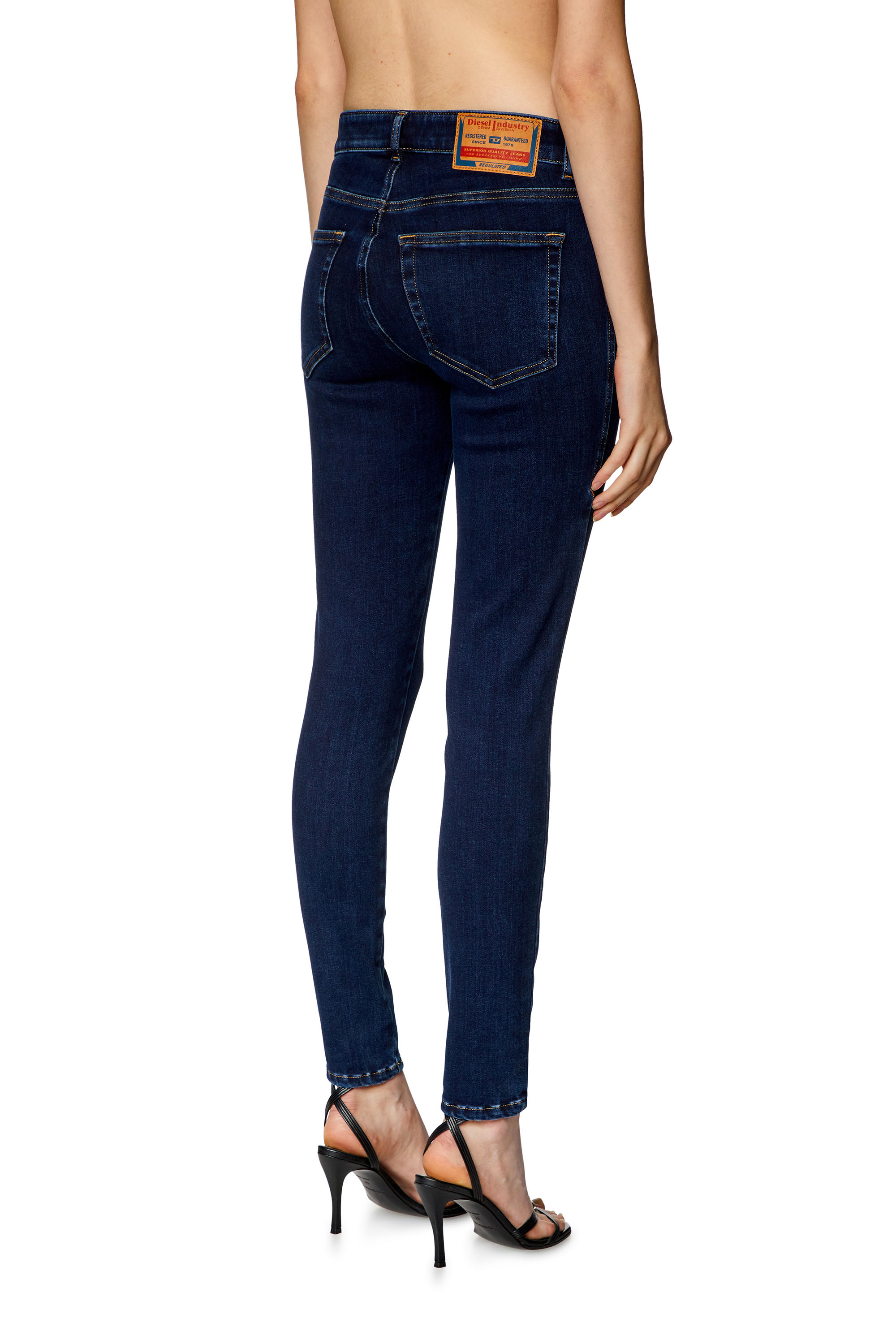 Diesel - Super skinny Jeans 2017 Slandy 09H80, Dark Blue - Image 2