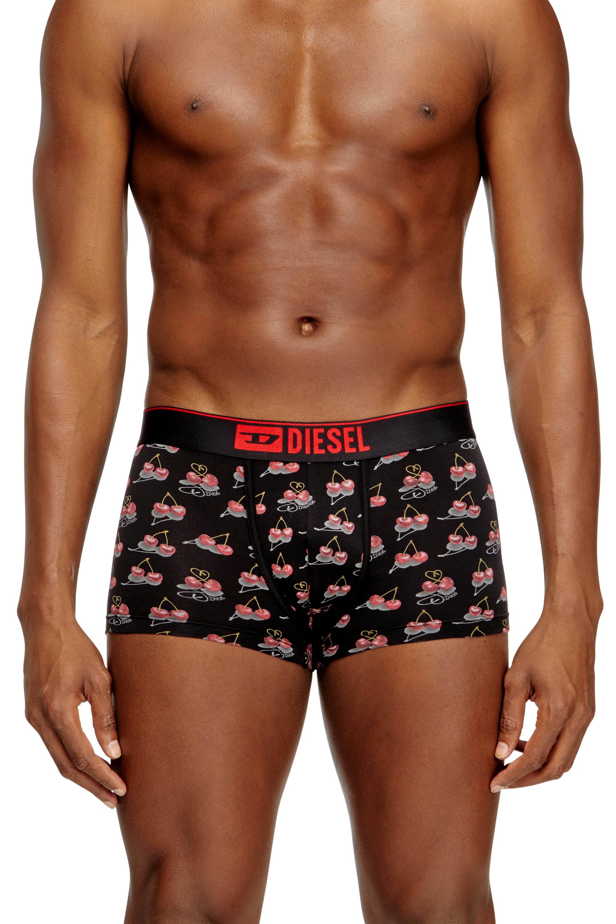 Diesel - DAMIEN-GFT-3PACK, Man's 3-pack of cherry-heart boxer shorts in Black/Red - 1