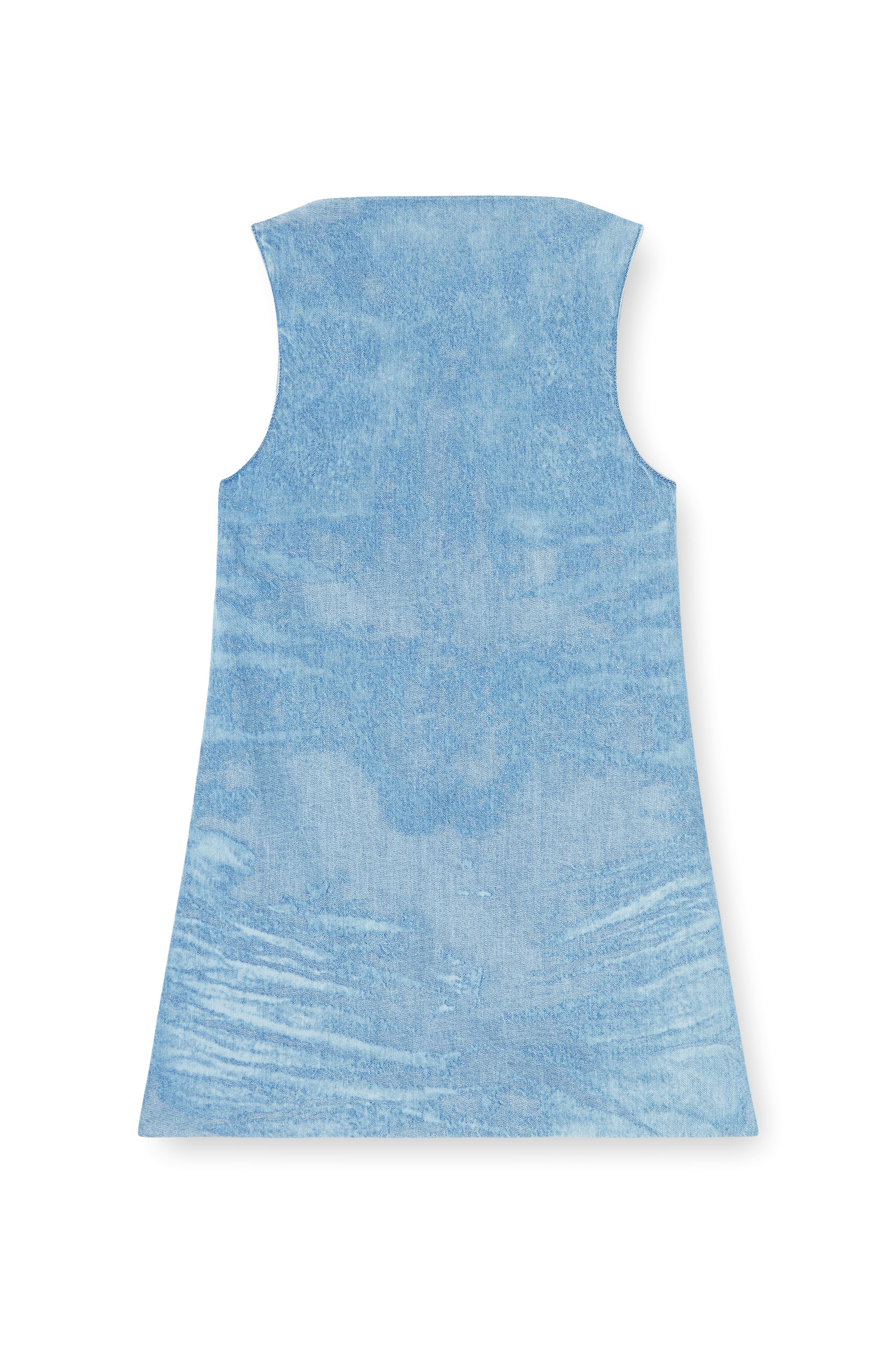 Diesel - DE-SELUNE-FSI, Woman's Short dress in satin denim in Blue - 1