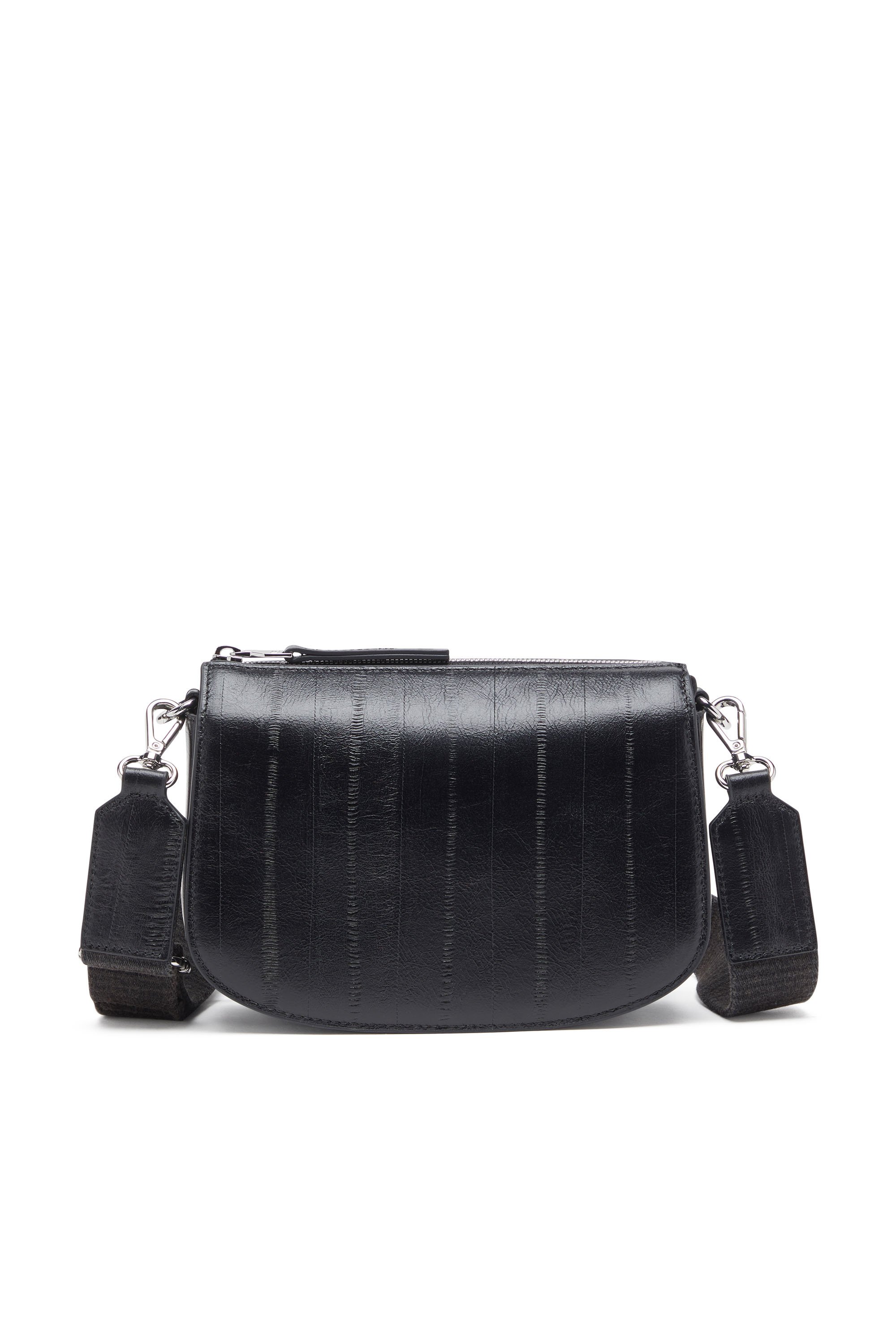 Diesel - 1DR CAMERA BAG, Man's 1DR-Camera bag in eel-effect leather in Black - 2