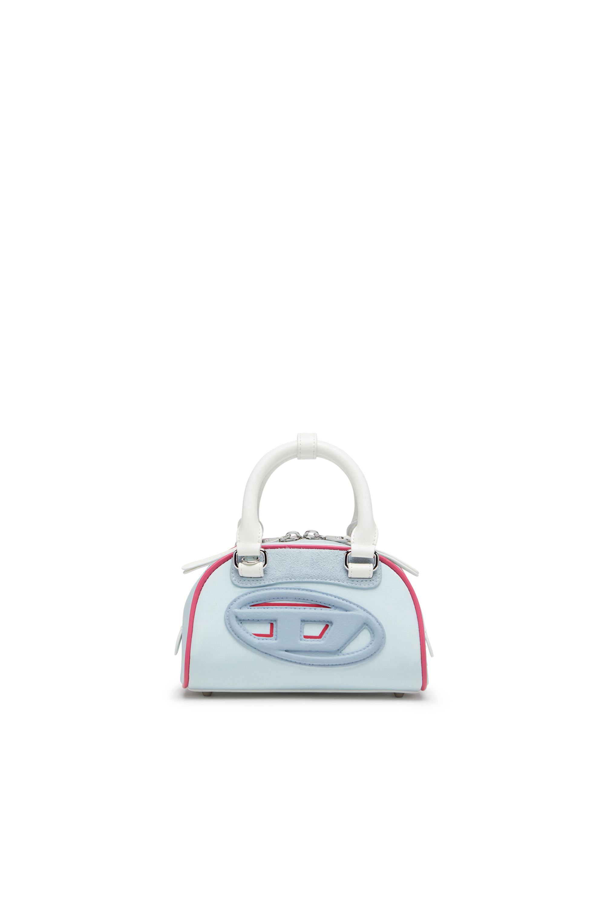 Diesel - 1DR DOME CROSSBODY, Woman's 1DR Dome-Colour-block mini bowling bag in Light Blue - 1