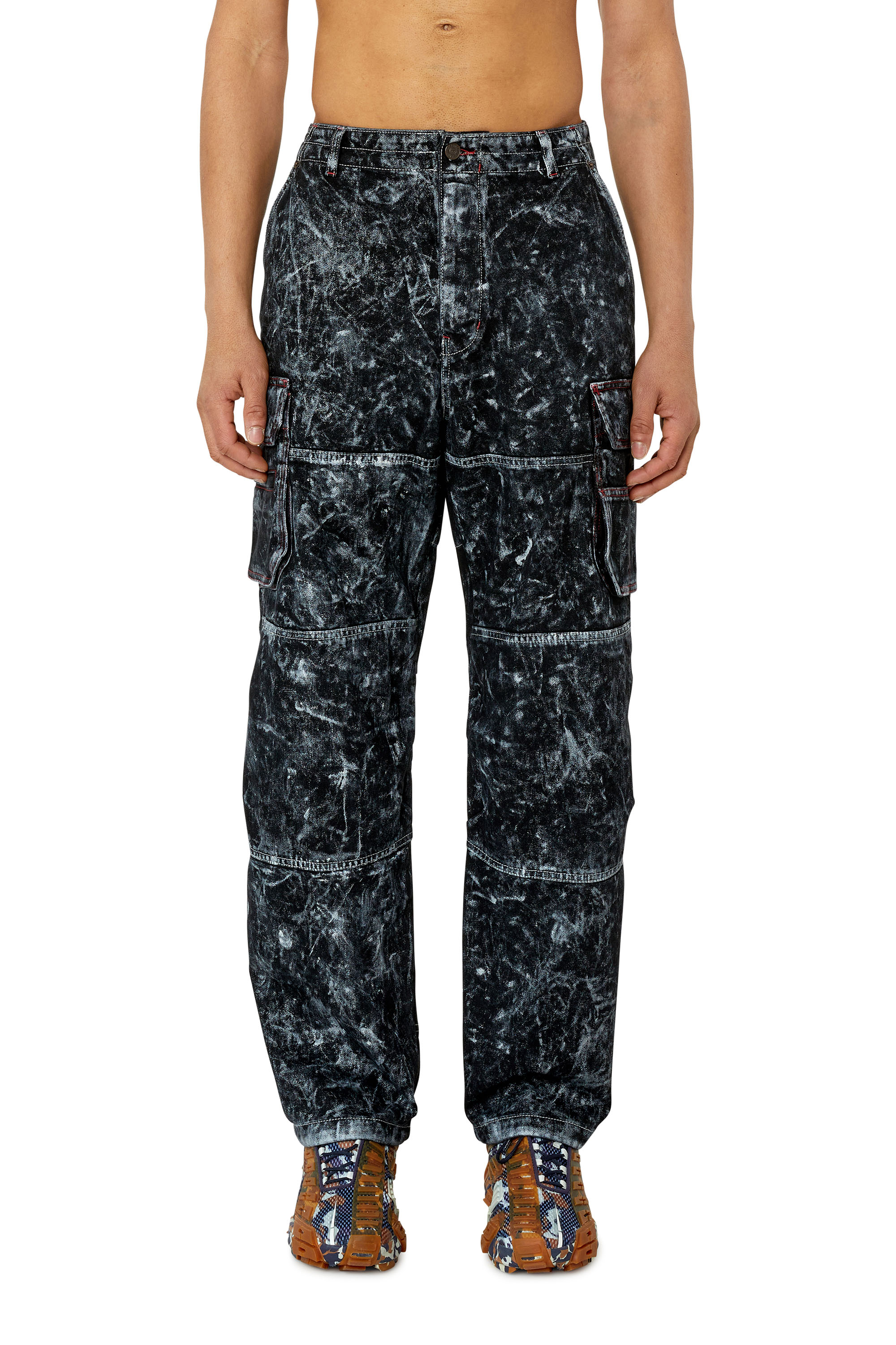 Diesel - D-Fish 0EMAC Straight Jeans, Black/Dark grey - Image 1