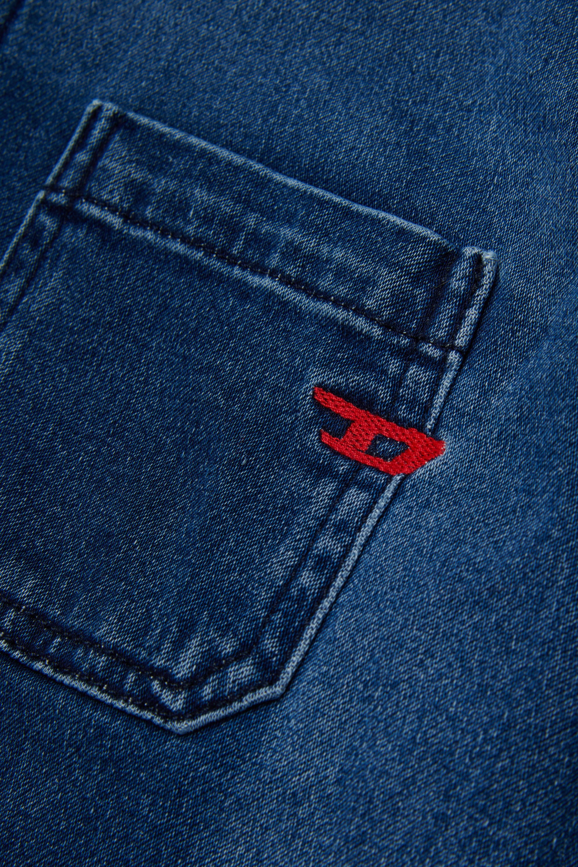Diesel - CAMPS-OVER JJJ, Man's Hooded shirt in shadow-effect JoggJeans in Dark Blue - 4