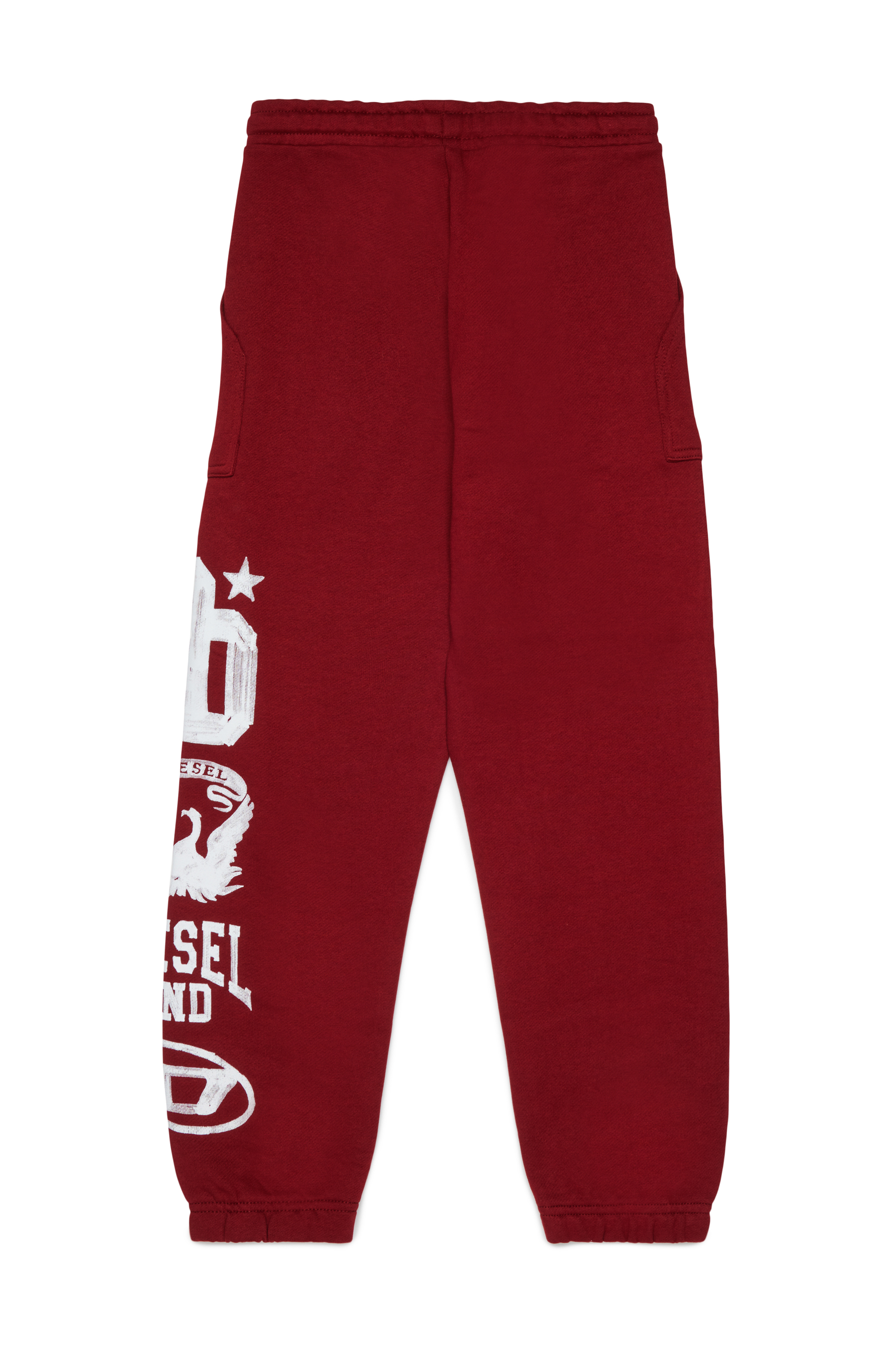 Diesel - PBUNDY, Man's Sweatpants with collegiate-style logos in Red - 2