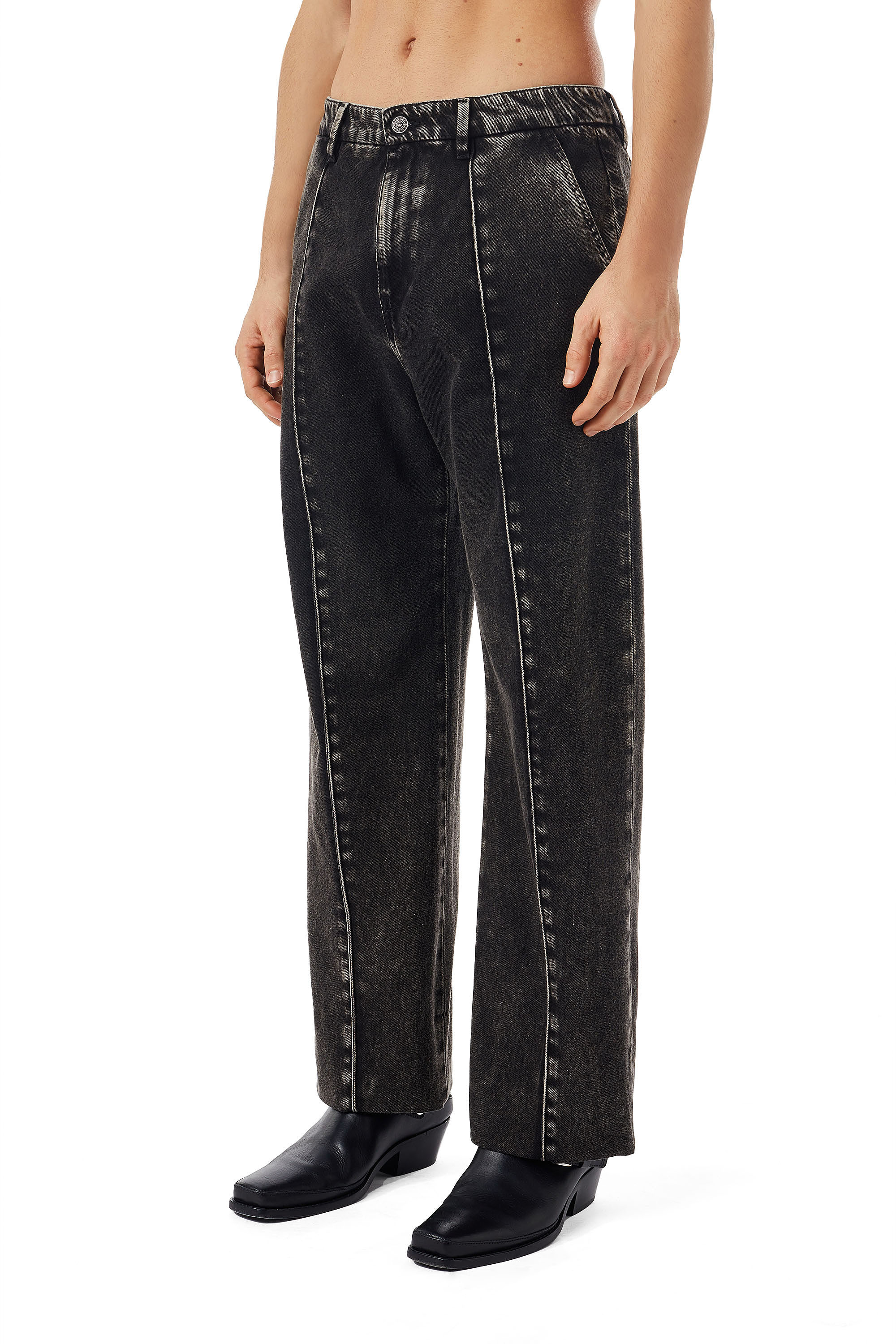 Diesel - Straight Jeans D-Chino-Work 09B87, Black/Dark grey - Image 4