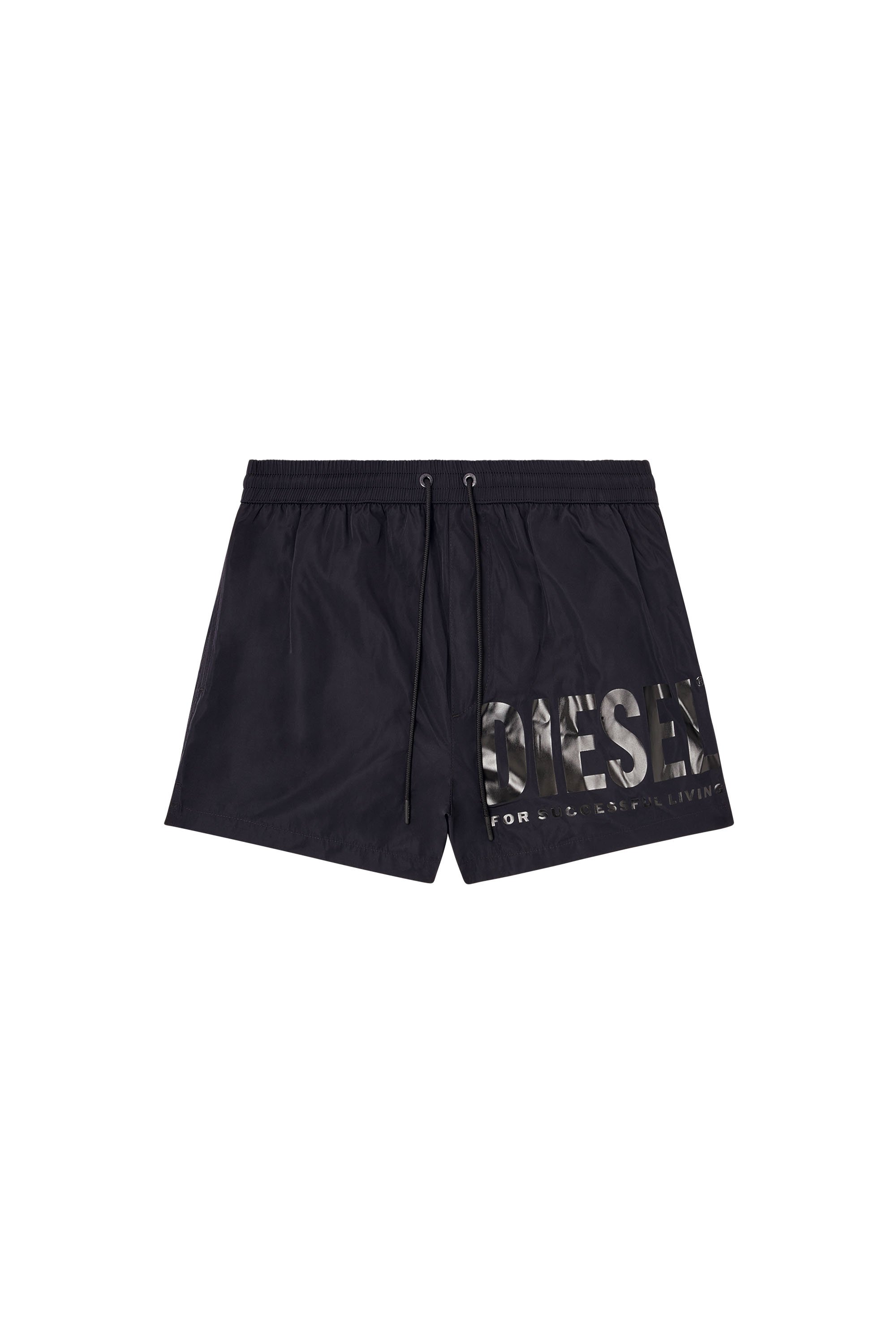 Diesel - MARIO-34-D-CORE, Man's Swim shorts with logo print in Black - 4