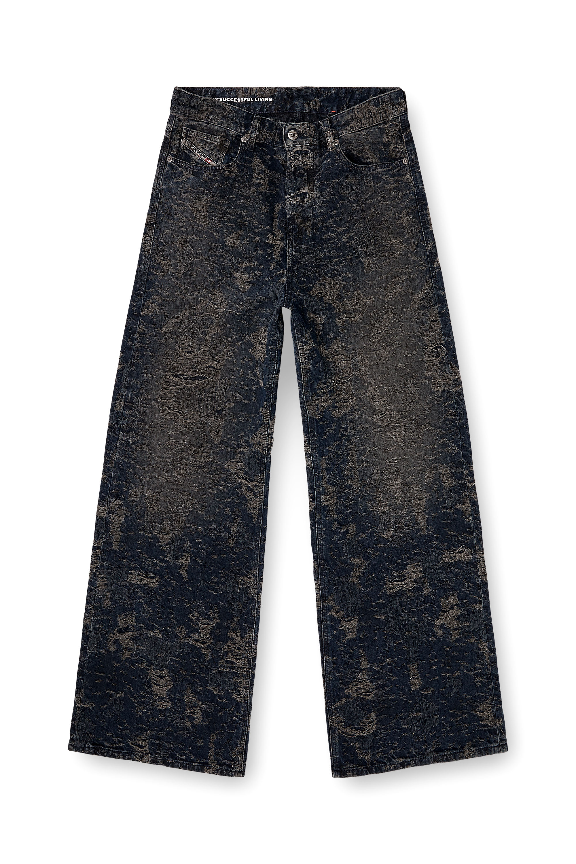 Diesel - Woman's Relaxed Jeans 1996 D-Sire 007BV, Black/Dark grey - 3