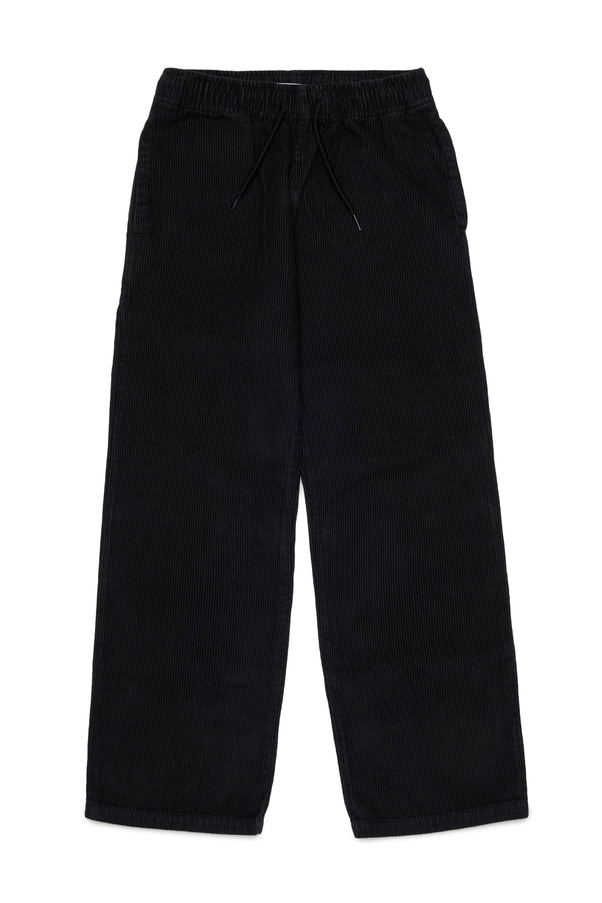 Diesel - PMILL, Man's Corduroy pants with drawstring waist in Black - 1
