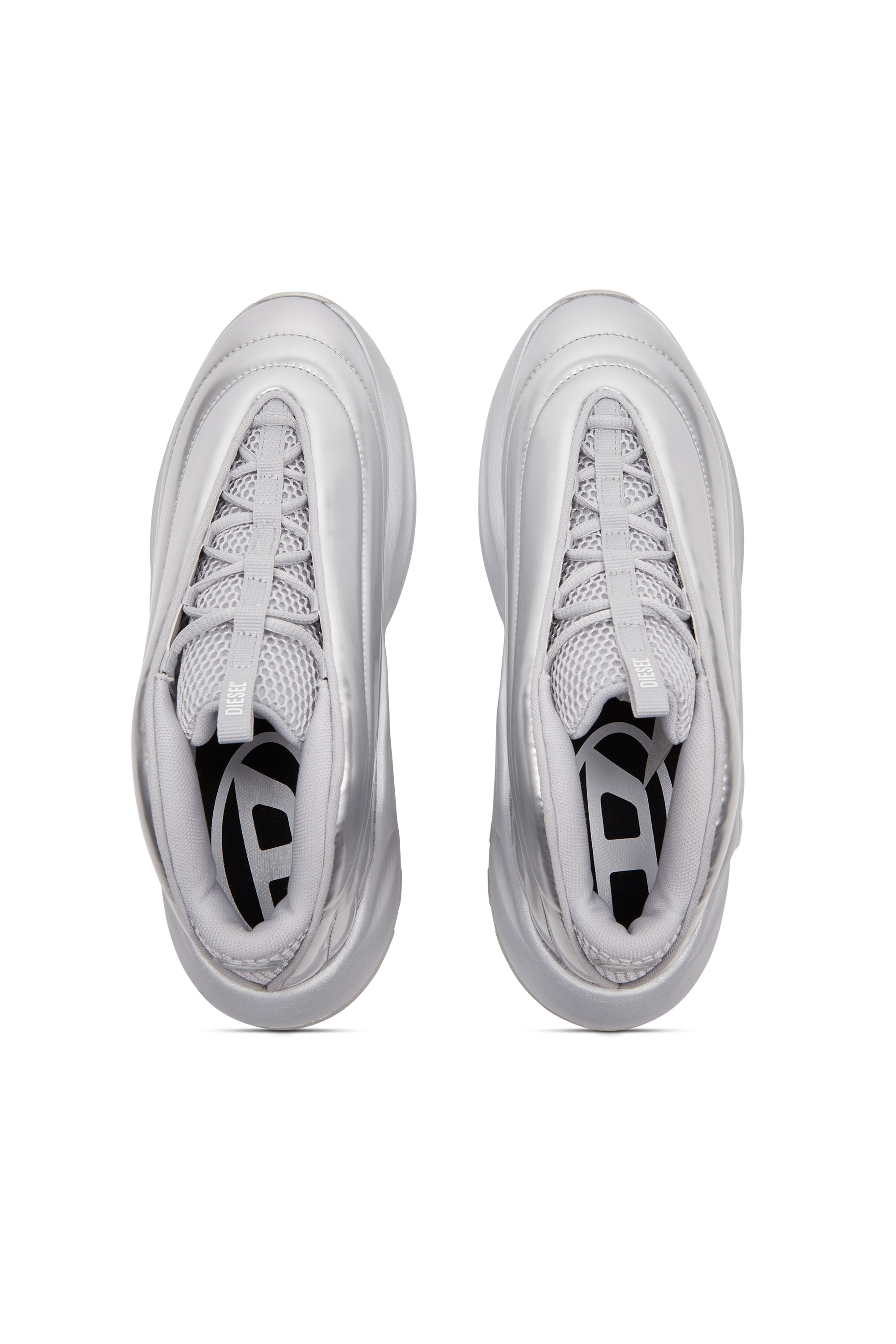 S-D-RUNNER X, Silver Diesel - S-D-RUNNER X, Unisex's S-D-Runner-Slip-on sneakers with Oval D instep in Silver - 4