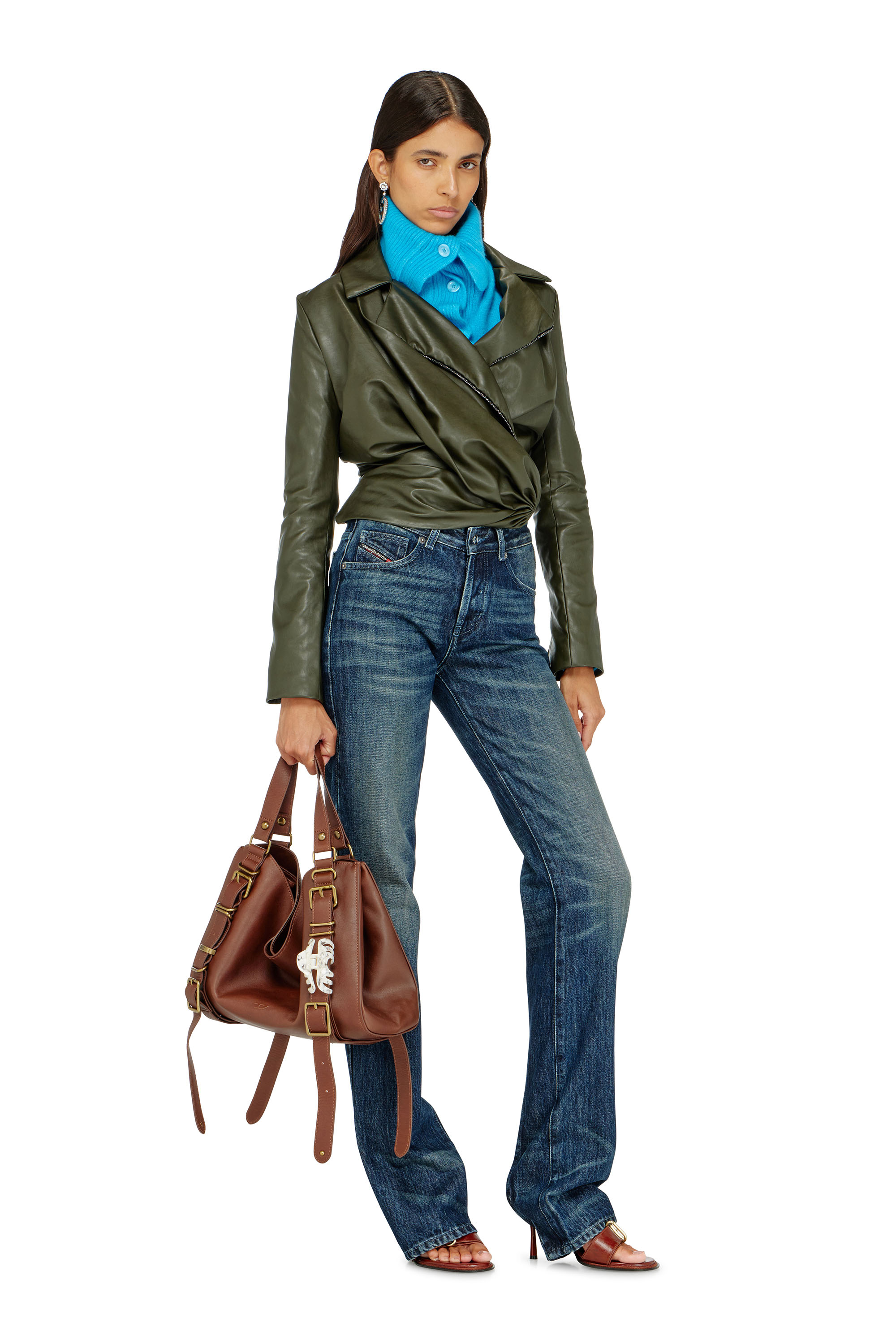 Diesel - G-DRAP, Woman's Draped wrap-effect jacket in null - 1