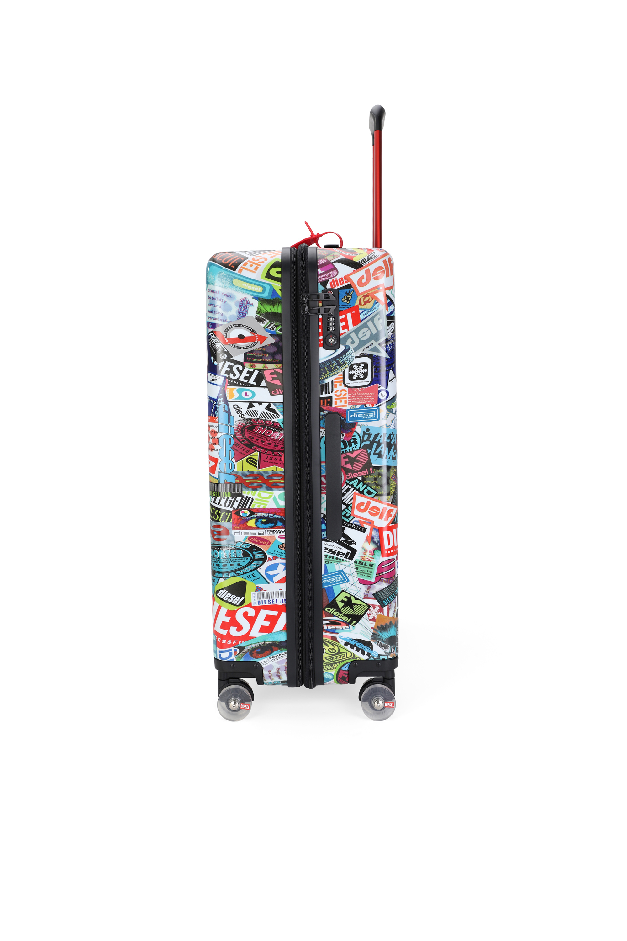 Diesel - DIESEL PC PRINTED TROLLEY-STICKERS- DSL0, Unisex's Sticker style suitcase size L in Multicolor - 4