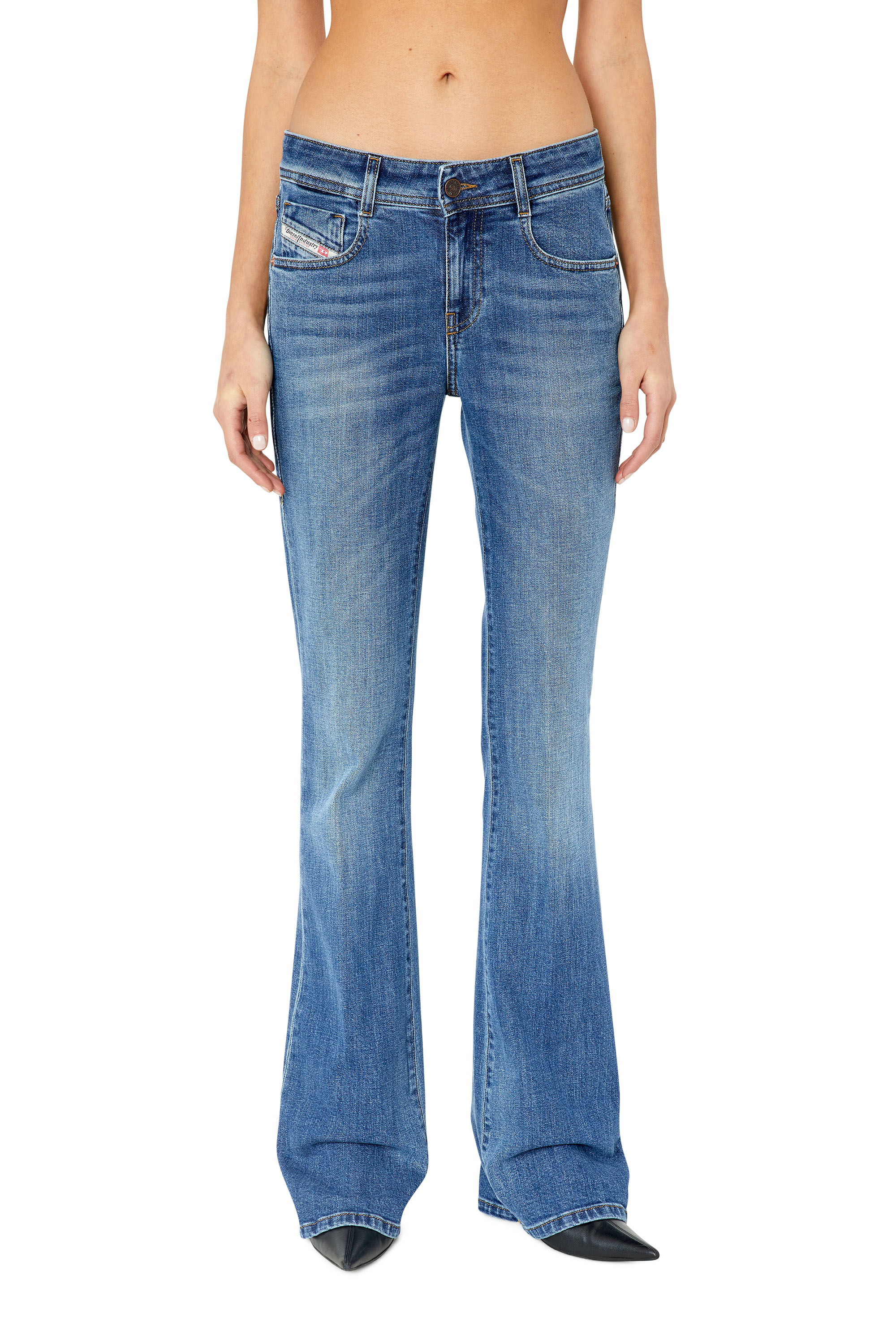 Diesel - 1969 D-Ebbey E86AM Bootcut and Flare Jeans, Medium blue - Image 1