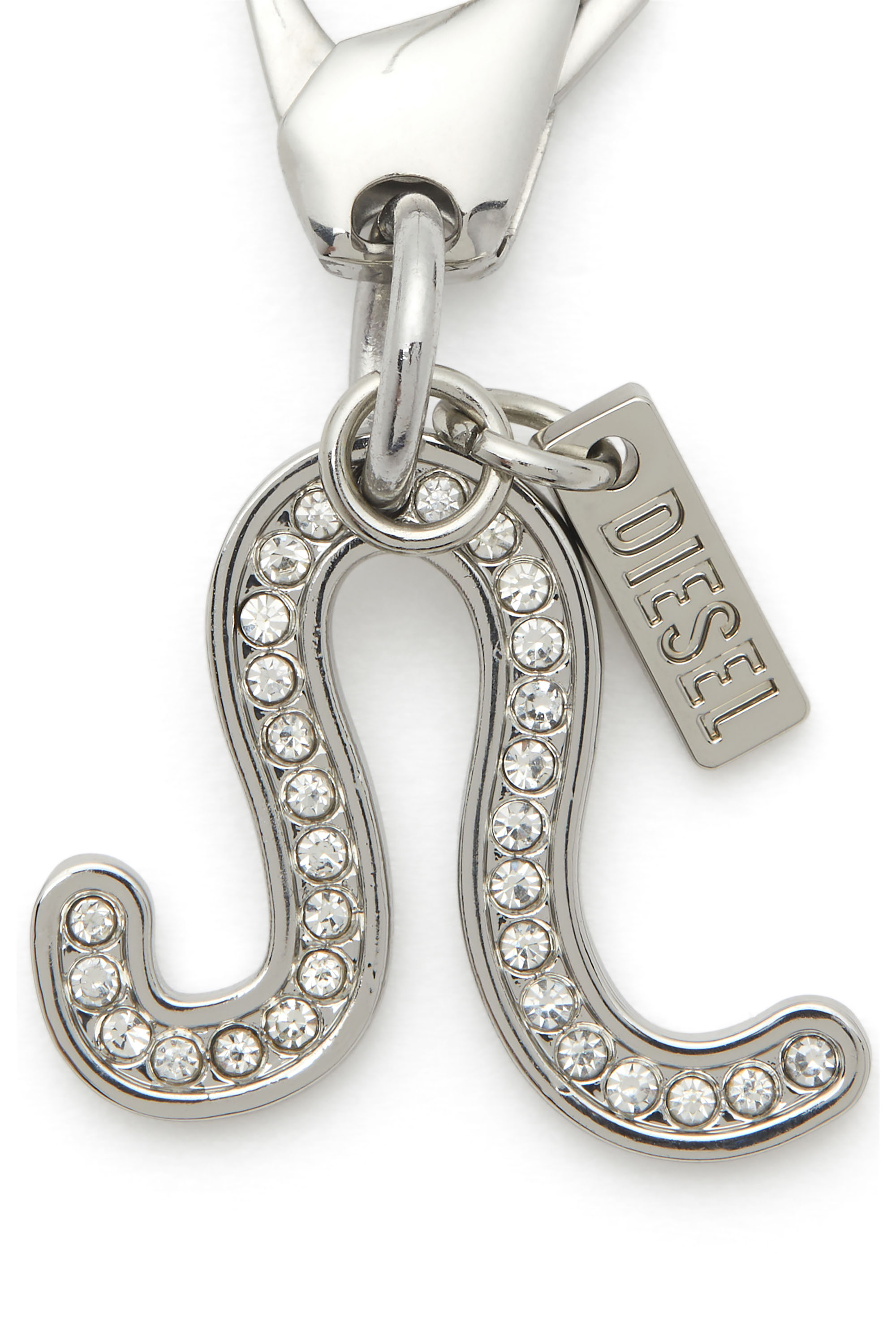Diesel - CHARM LEO, Unisex's Metal Leo charm with rhinestones in Silver - 2