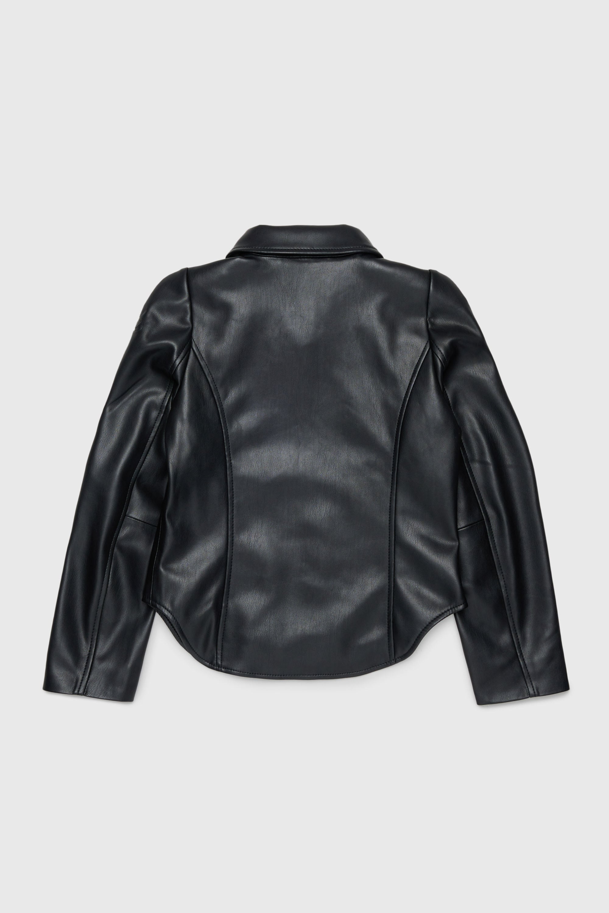 Diesel - JENNY, Woman's Shirt jacket in coated fabric in Black - 2