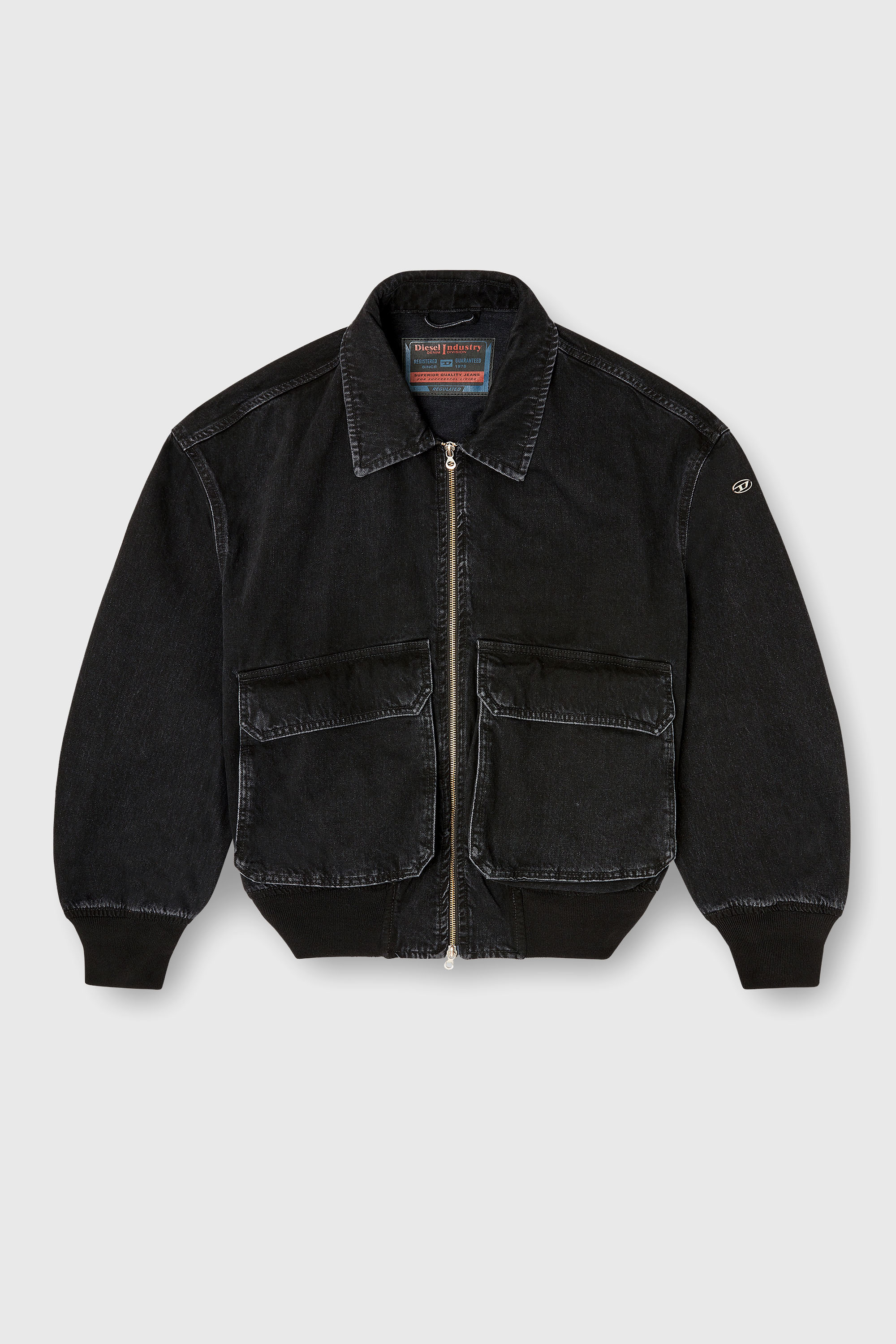 Diesel - D-KURZ, Unisex's Jacket in denim in Black - 1