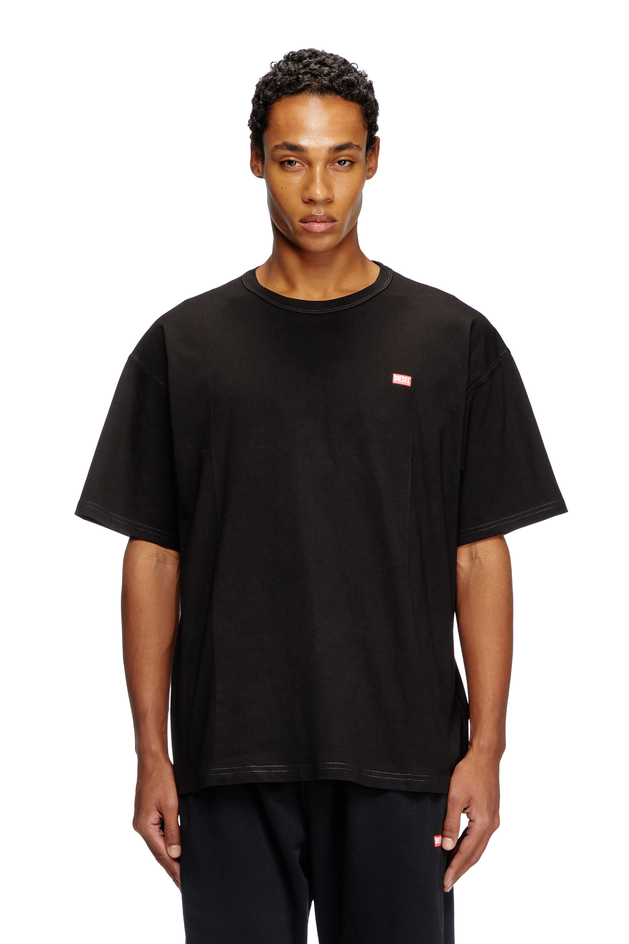 Diesel - T-BOXT-R30, Man's T-shirt with small logo in Black - 1