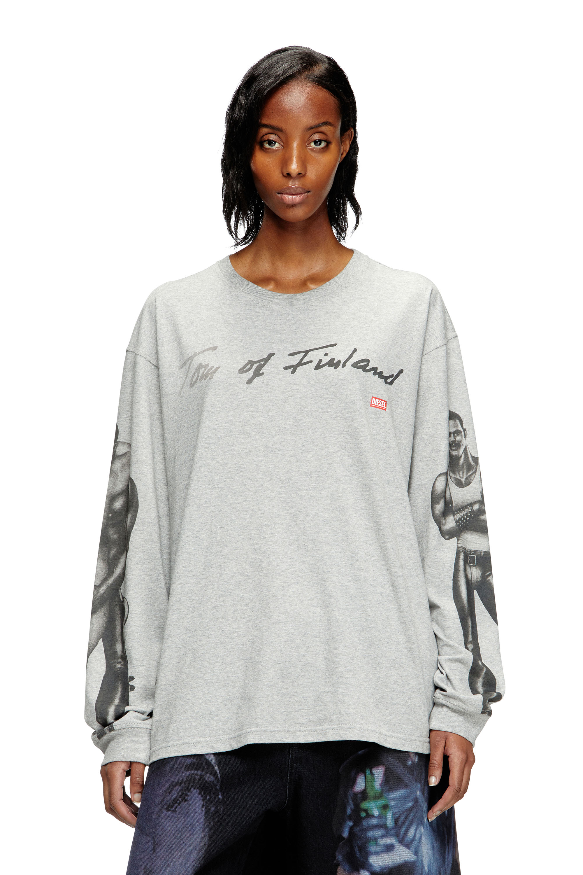 Diesel - PR-T-BOXT-LS-TOM25, Unisex's Long-sleeve T-shirt with graphic print in Grey - 5