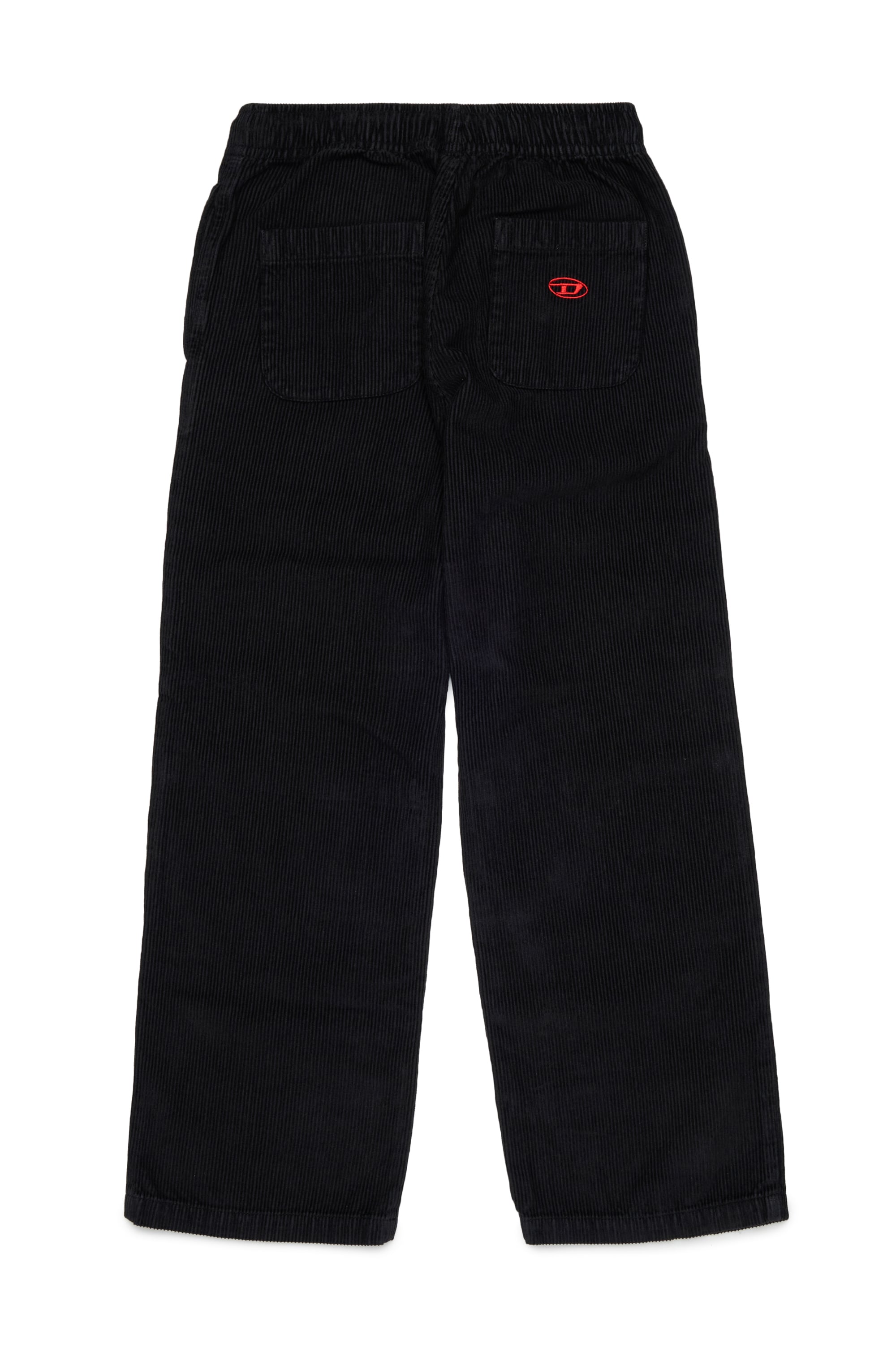 Diesel - PMILL, Man's Corduroy pants with drawstring waist in Black - 2