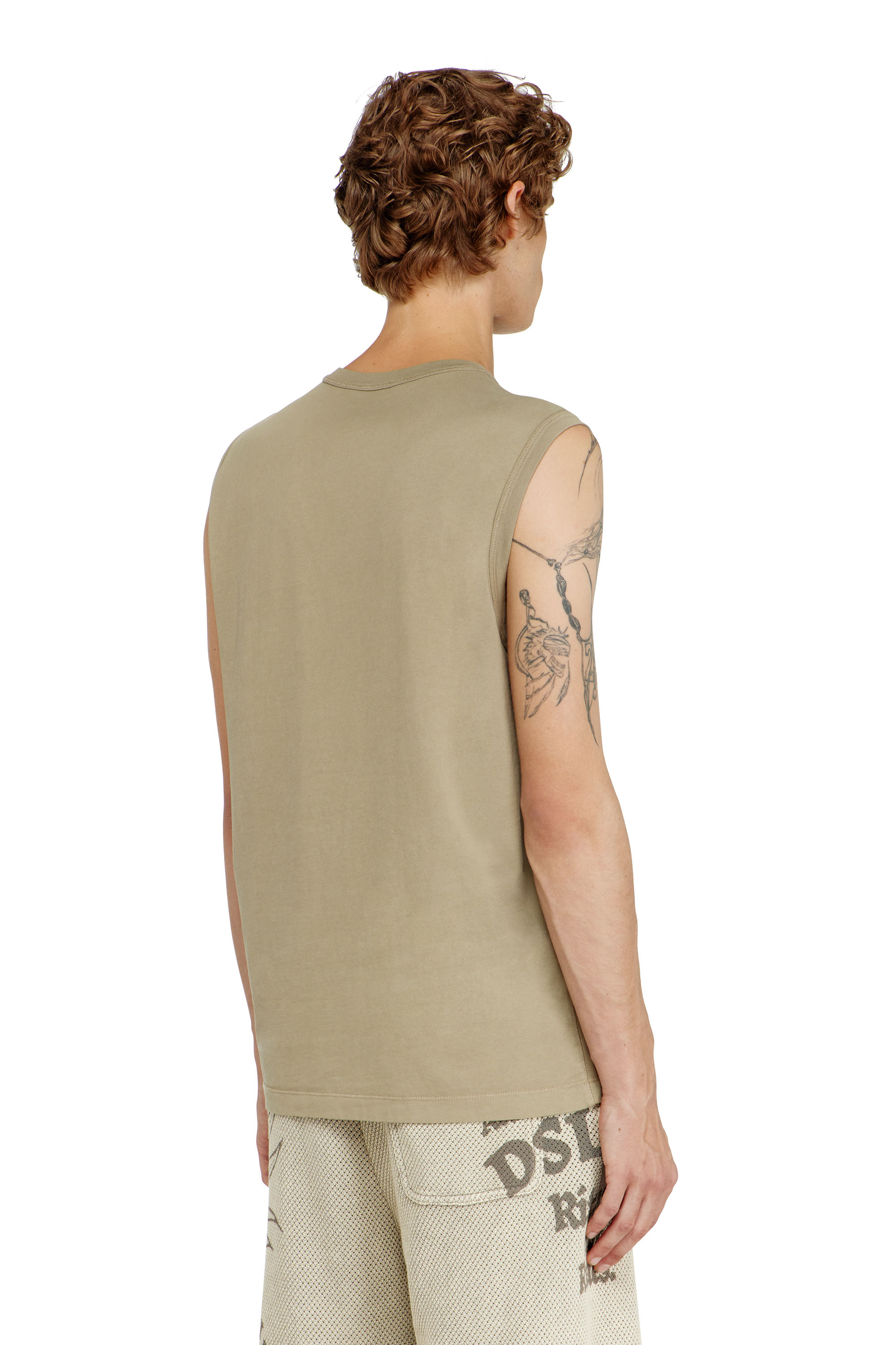 Diesel - T-BISCO-IOD, Man's Cotton tank top with metallic Oval D in null - 4