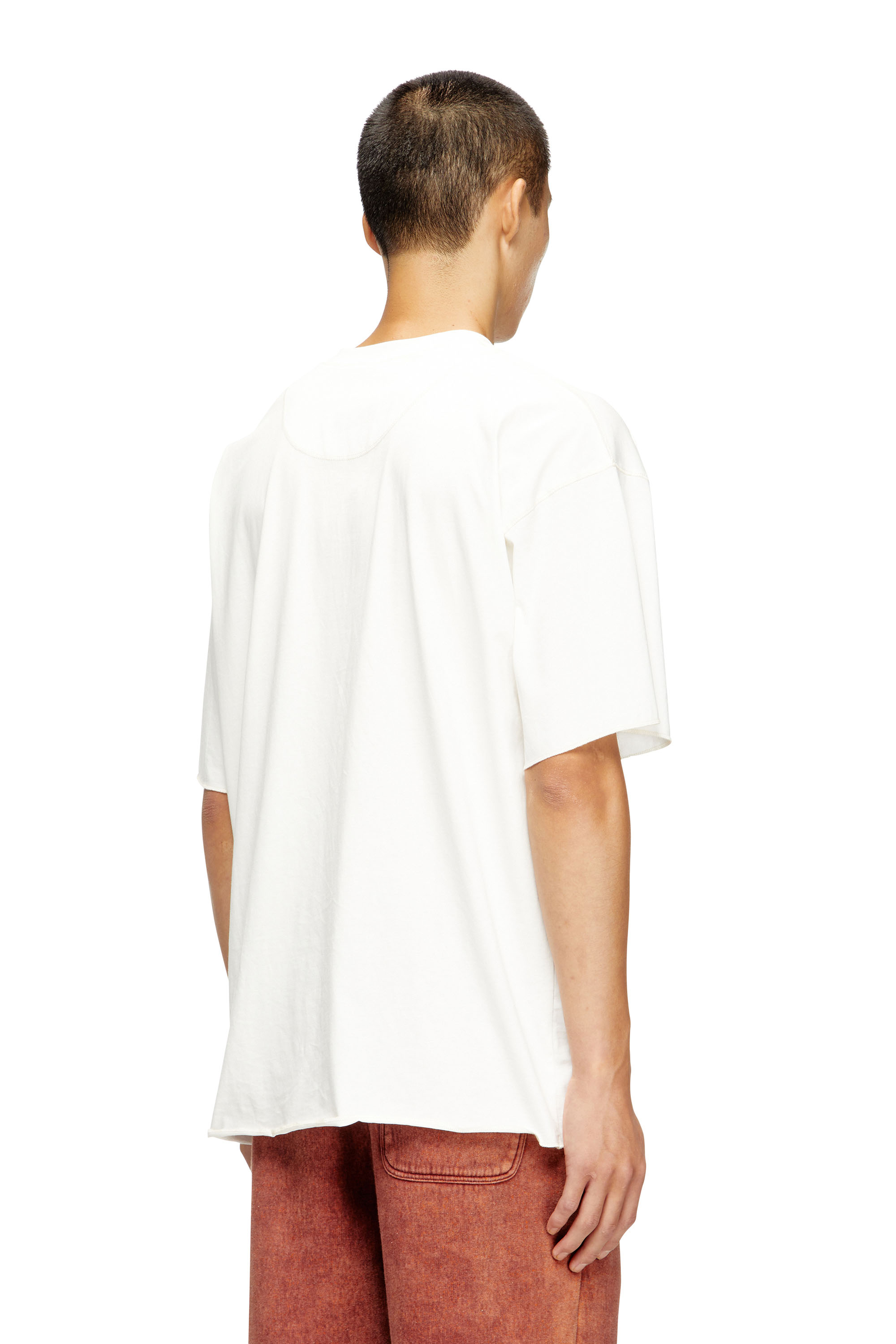 Diesel - T-CRAHOR-BOXT-T1, Man's Cotton T-shirt with micro embroidery in White - 4