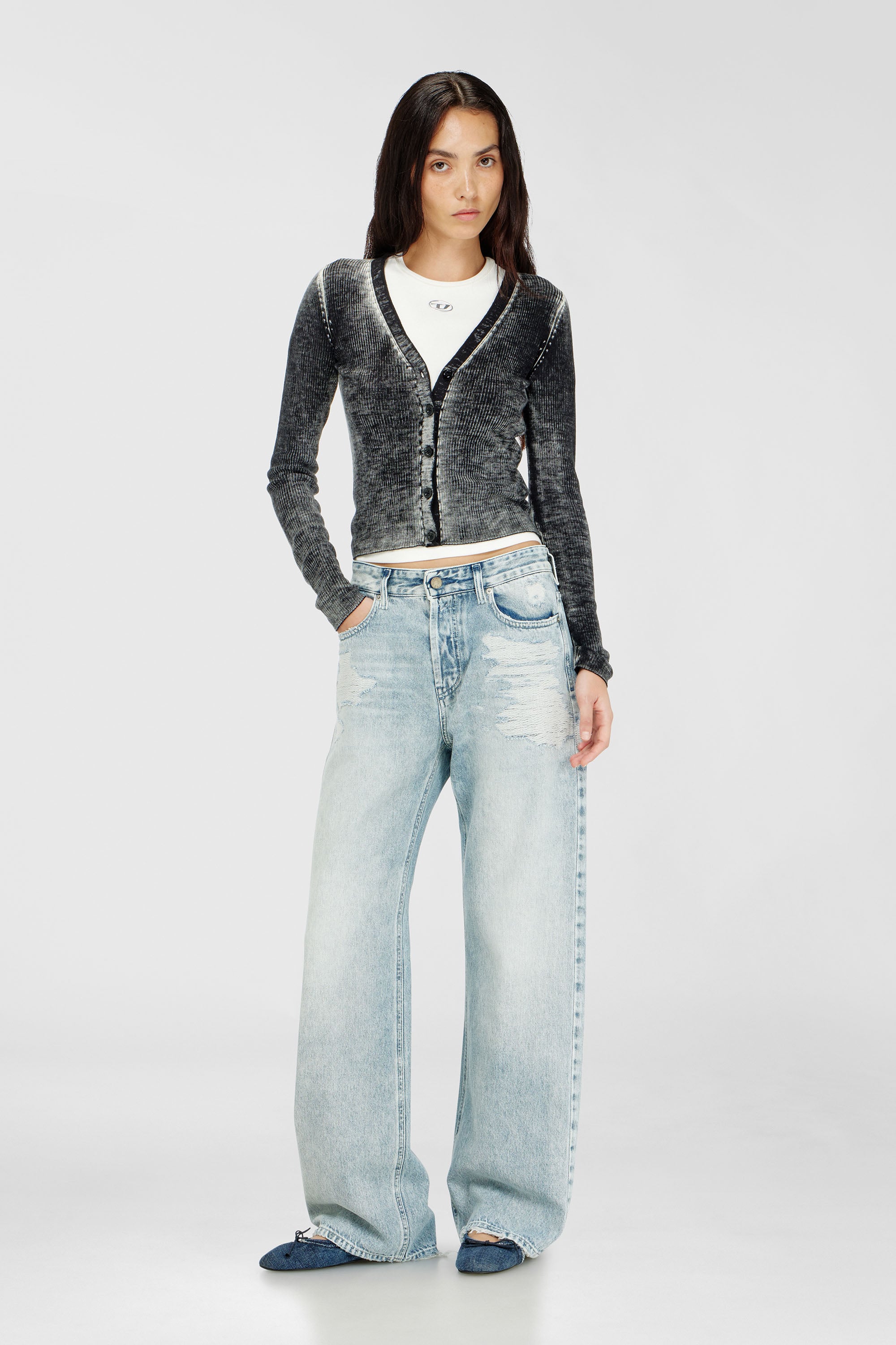 Diesel - Woman's Relaxed Jeans 1990 D-Waigee 09R51, Light Blue - 1