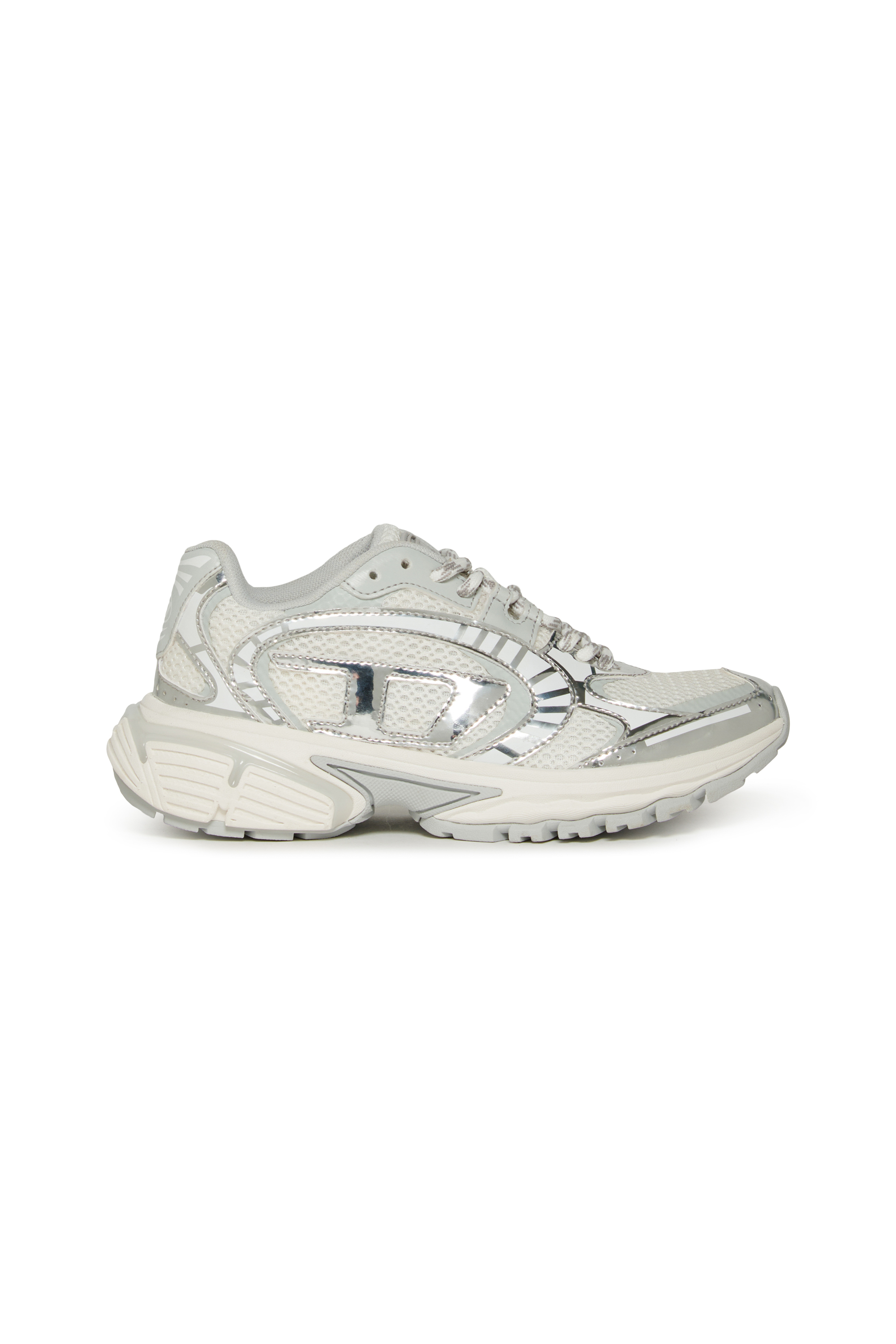 Diesel - S-PRO-V-DENSE LOW, Unisex's S-Pro-V-Dense nylon sneakers with Oval D logo in White/Silver - 1