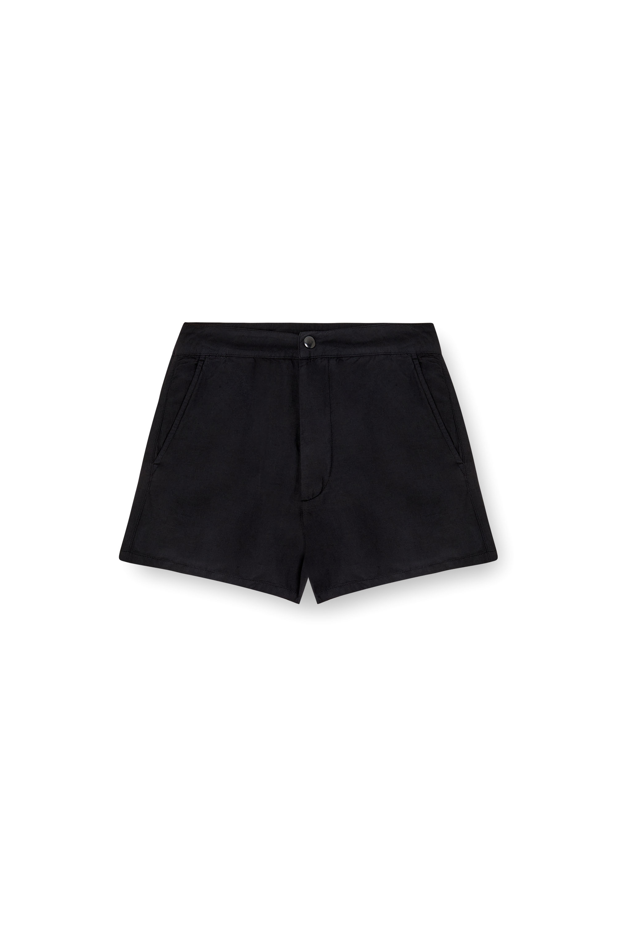 Diesel - S-HELIOS, Woman's Linen-blend shorts in Black - 2