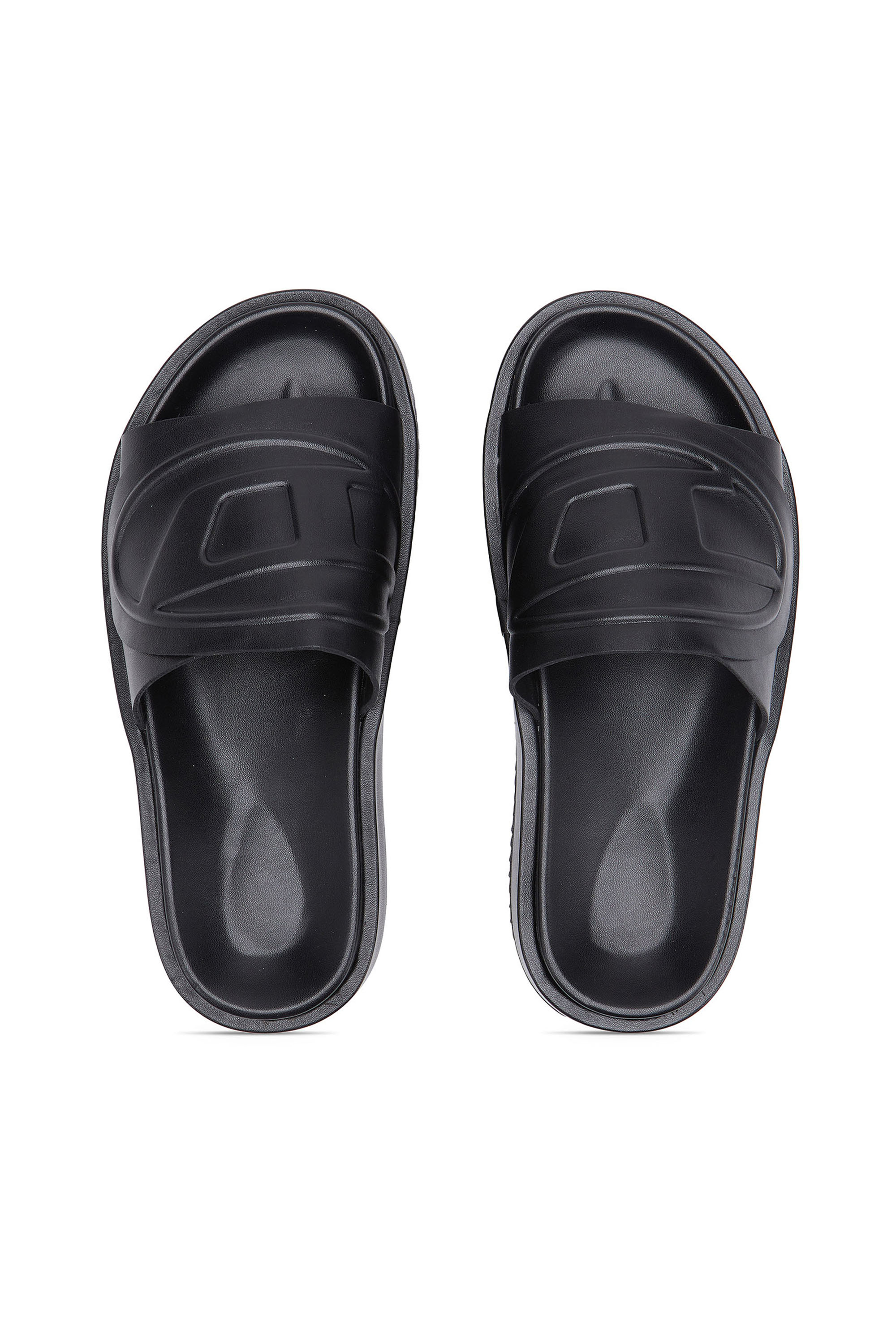 Diesel - SA-SLIDE D OVAL W, Woman Sa-Slide D-Slide sandals with Oval D strap in Black - Image 5