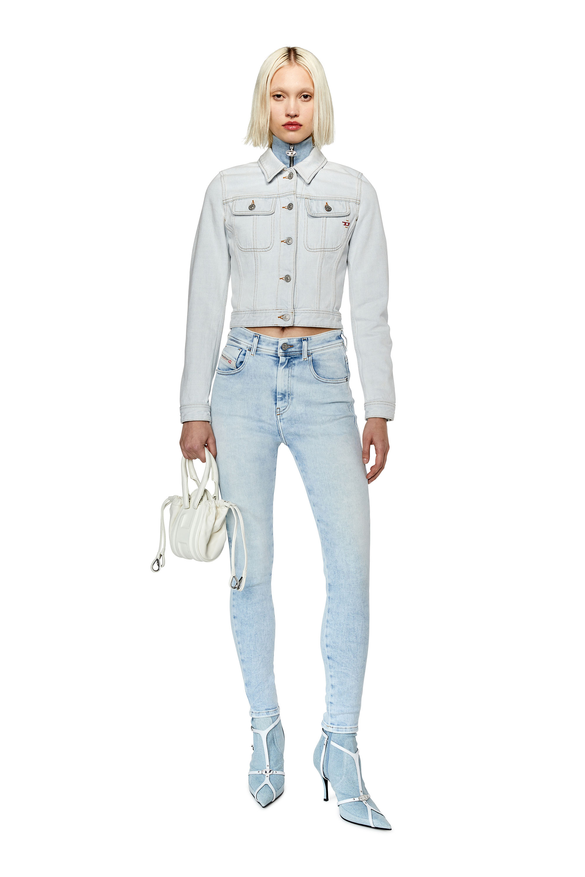 Diesel - Super skinny Jeans 1984 Slandy-High 09G17, Light Blue - Image 1