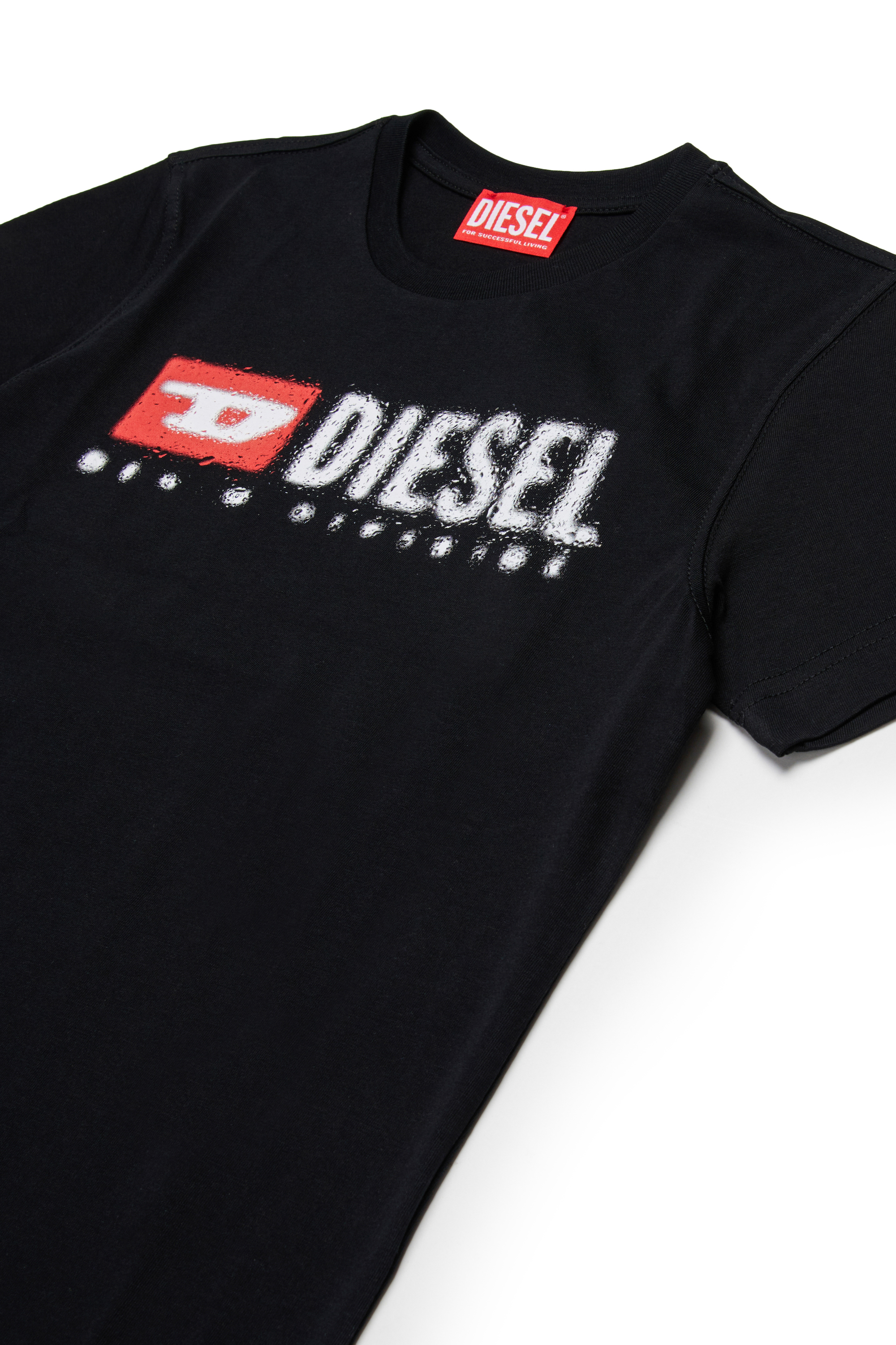 Diesel - TADJUSTK14, Man's Cotton T-shirt with printed logo in Black - 3