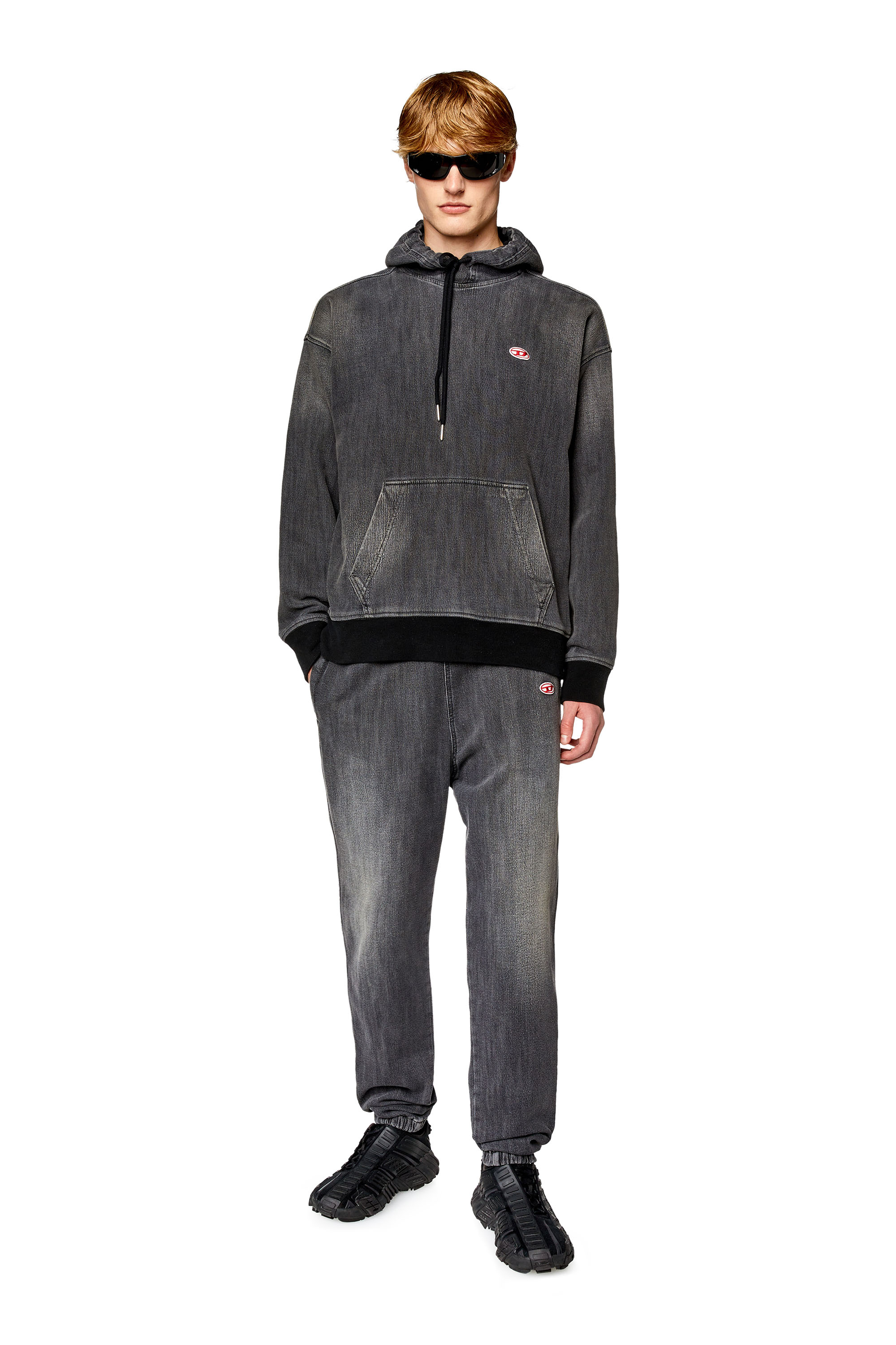 Diesel - Tapered D-Lab Track Denim 09E30, Black/Dark grey - Image 1