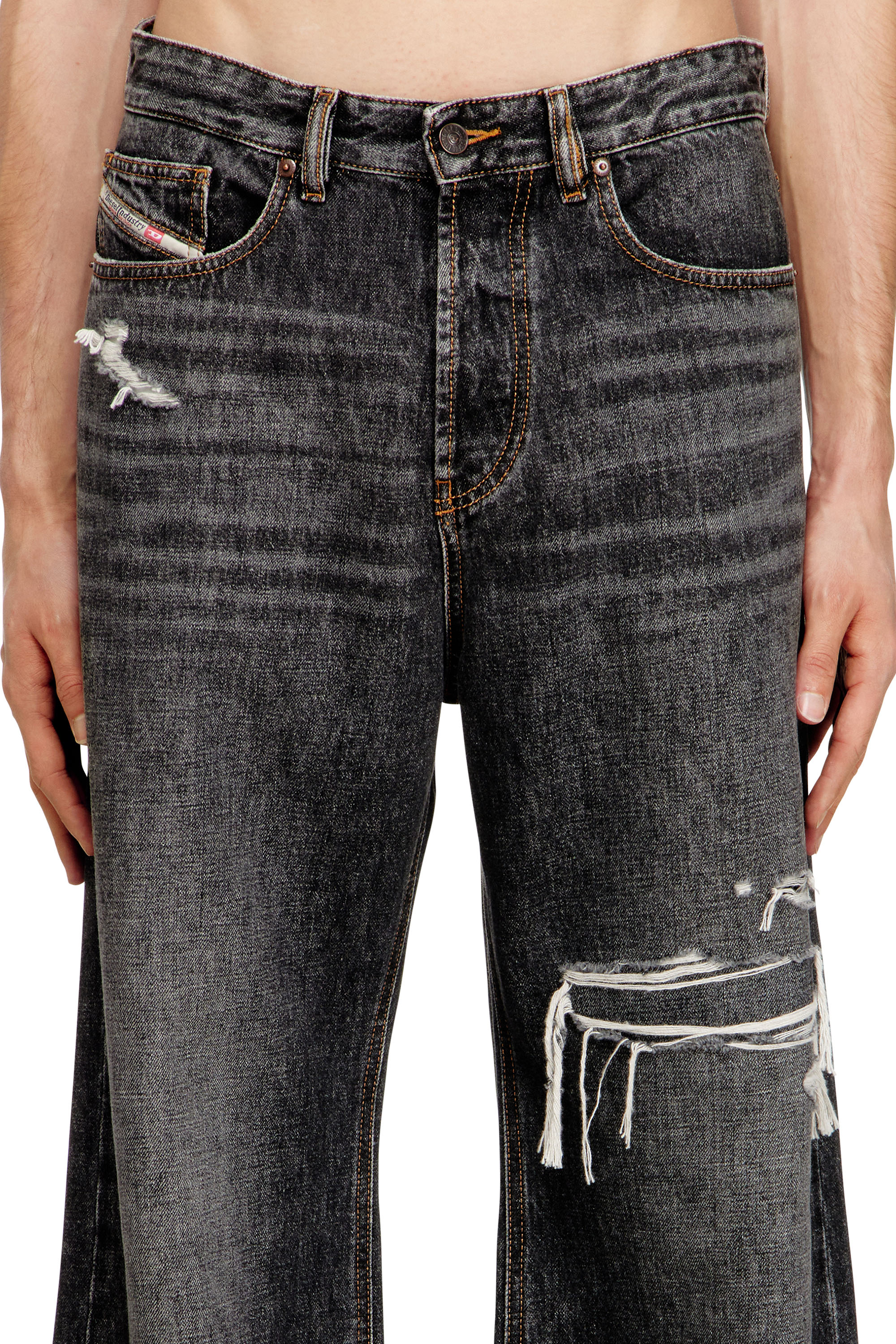 Diesel - Man's Relaxed Jeans D-Rise 007DN, Black/Dark grey - 4