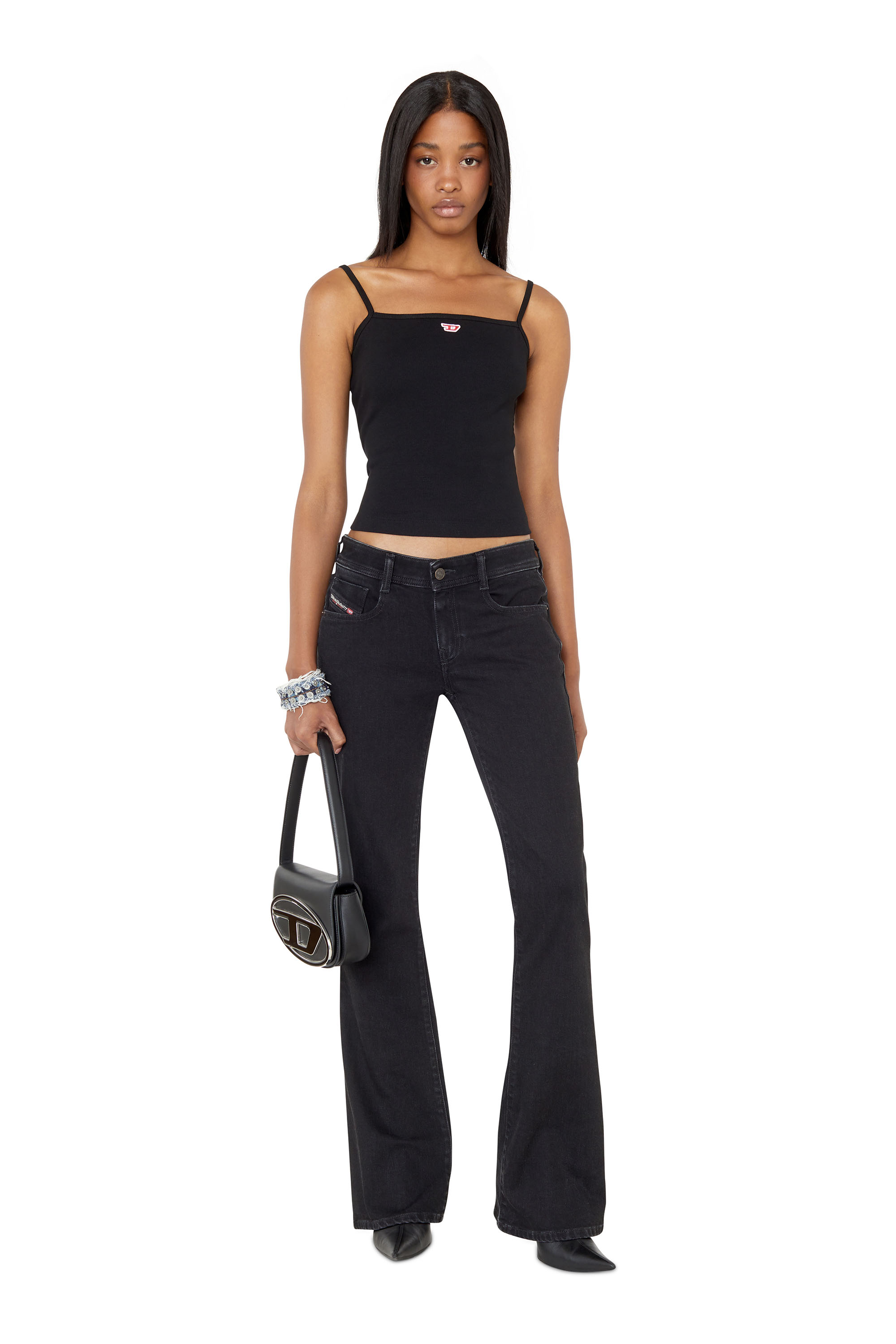 Diesel - Woman Bootcut and Flare Jeans 1969 D-Ebbey Z9C25, Black/Dark grey - Image 2