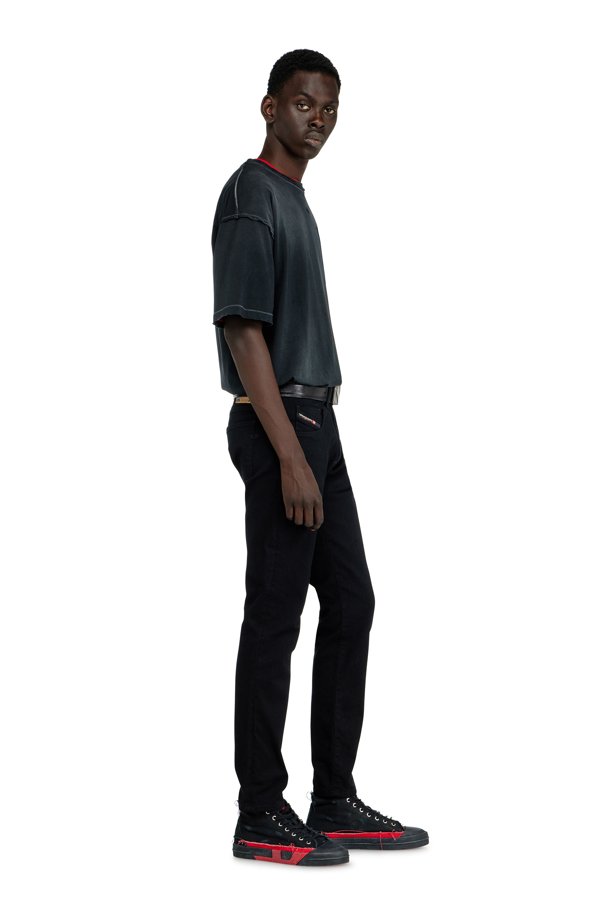 Diesel - Man's Slim Jeans 2019 D-Strukt 069YP, Black/Dark grey - 3