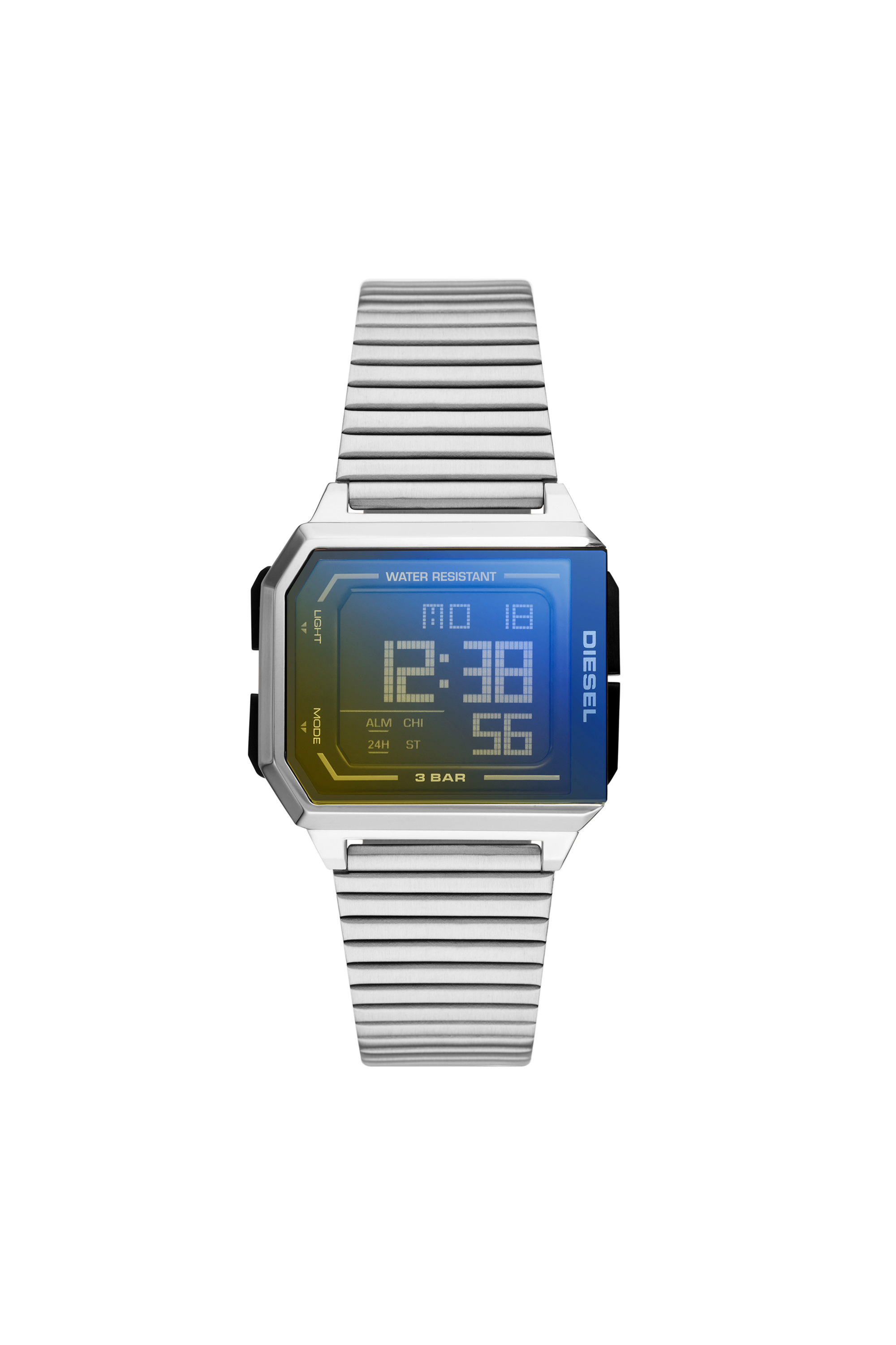 Diesel - DZ1968, Unisex's Chopped digital stainless steel watch in Silver - 1