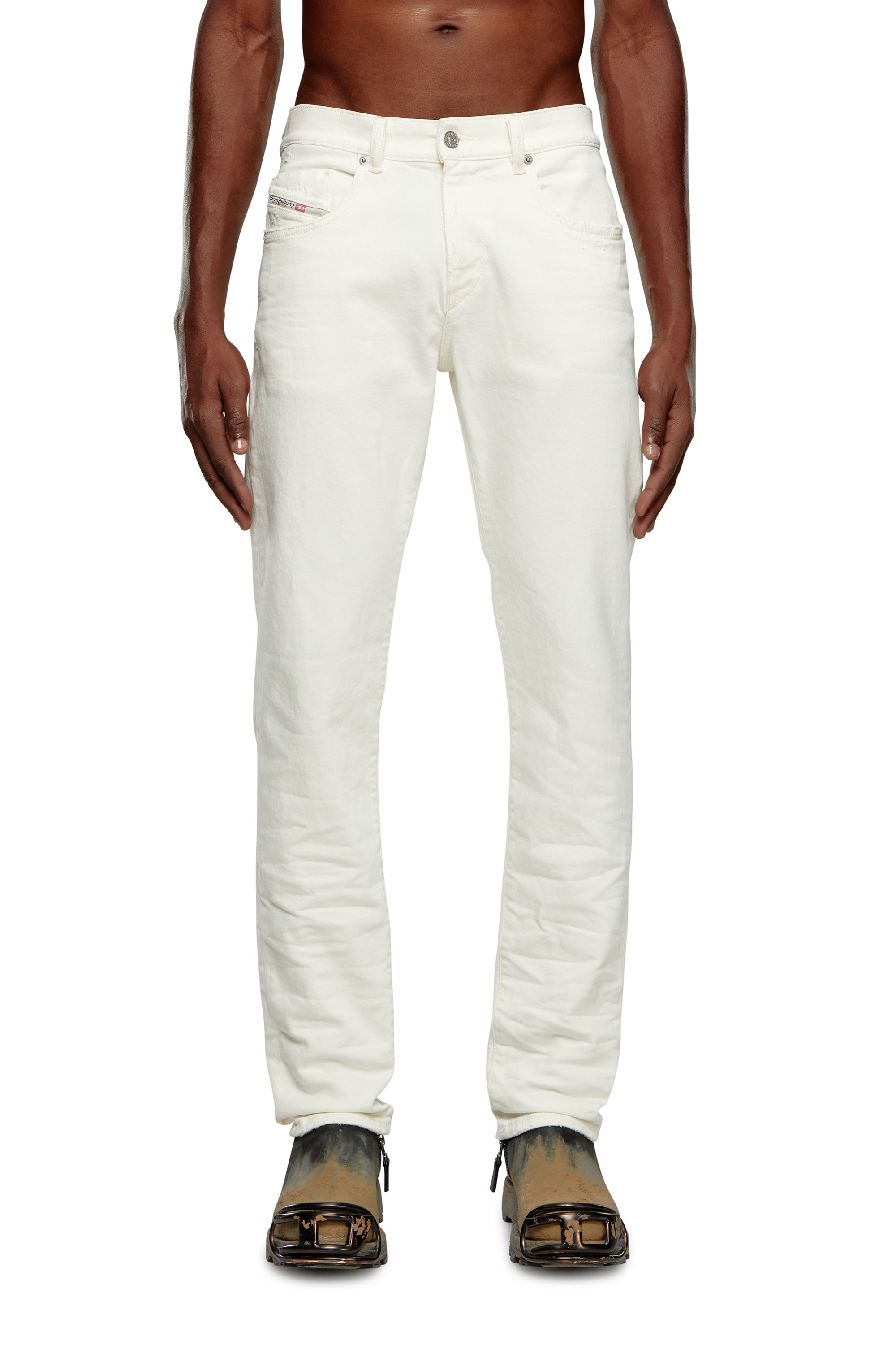 Diesel - Slim Jeans 2019 D-Strukt 09I15, White - Image 1